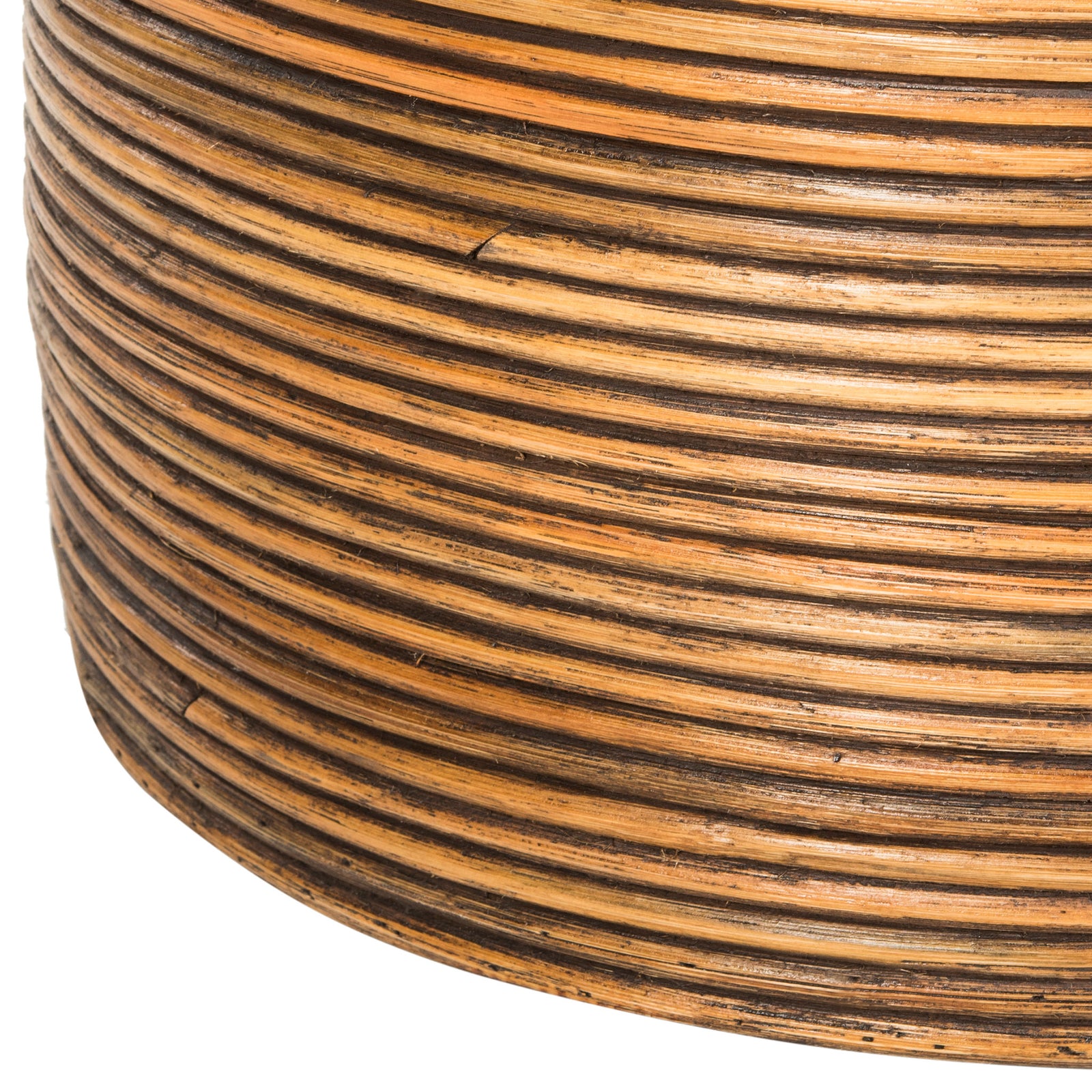 Honey-brown rattan strands show dark accents and a closely woven texture || HAC6501C || detail_studio