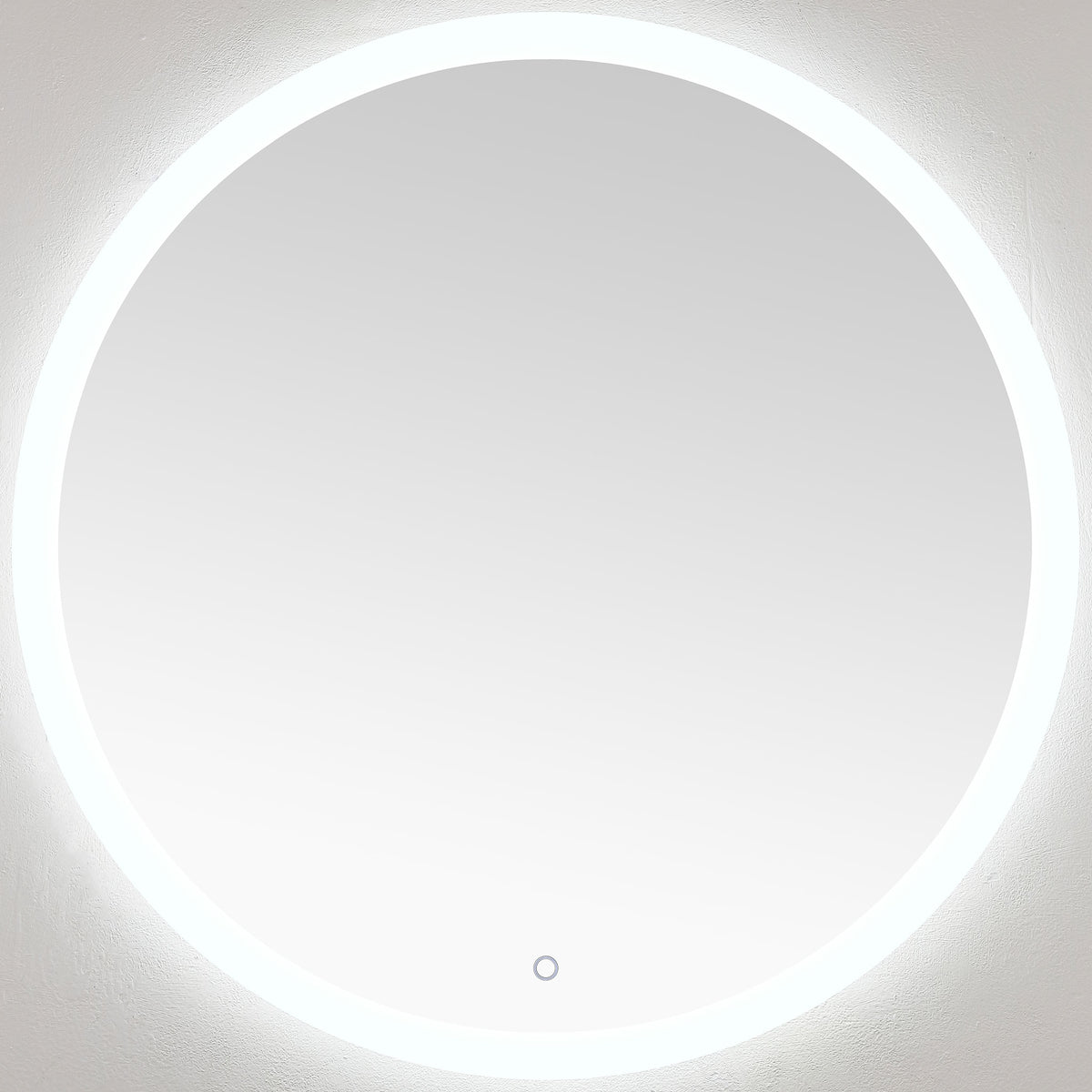 Bright cool-white LEDs circle the mirror, offering clear light for everyday grooming. || LMR1008A || front_on_studio