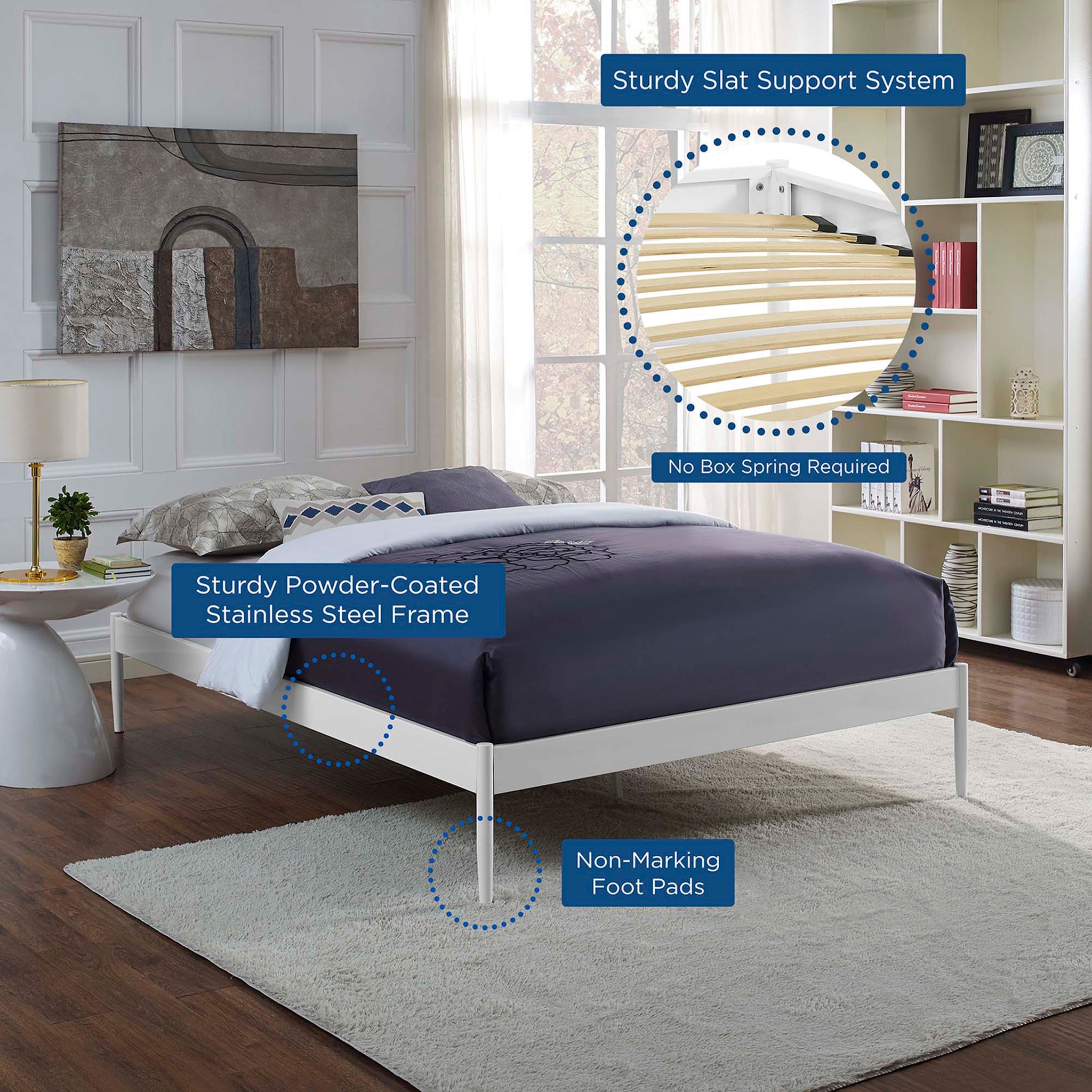 Elsmere Bed White