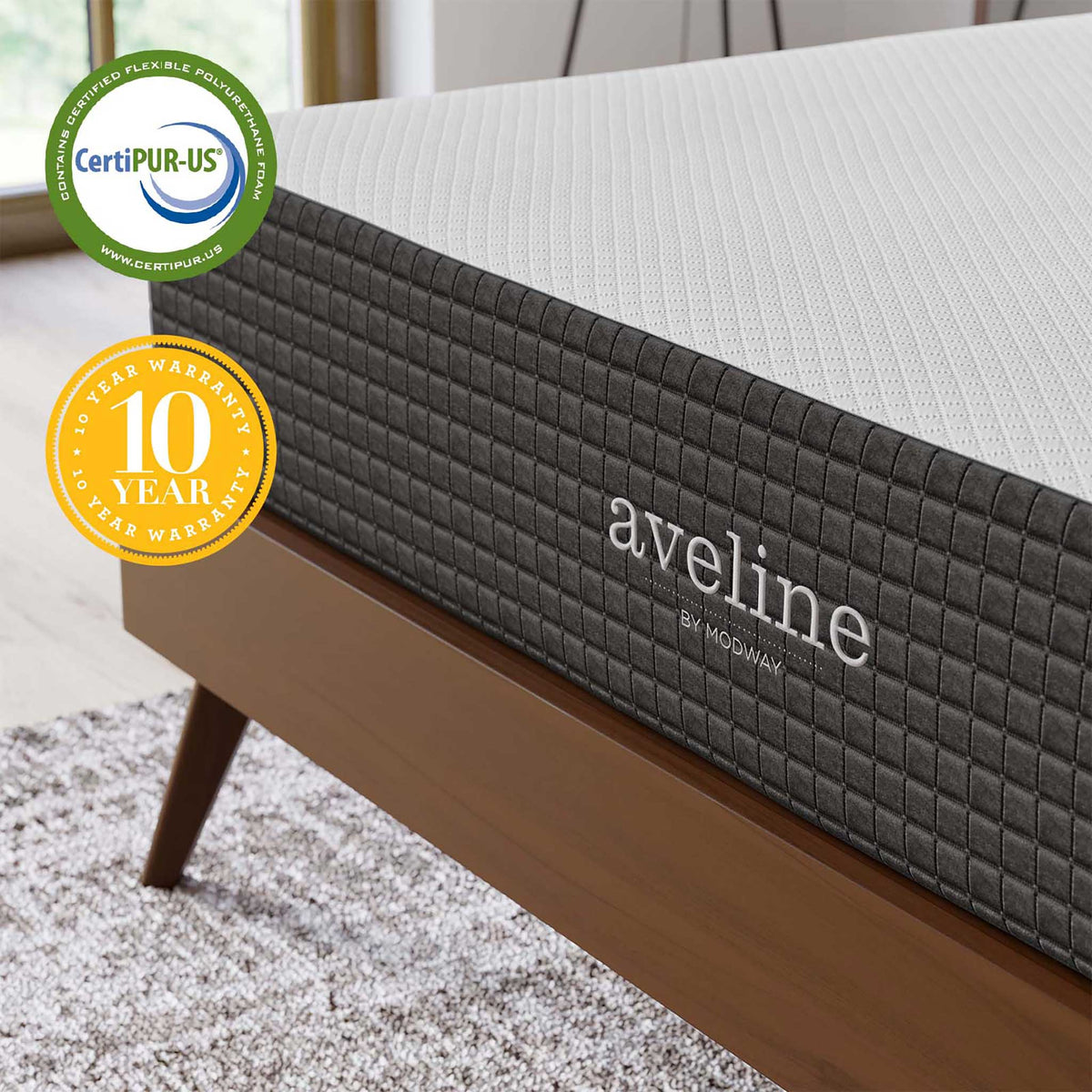 Aveline 10" Gel-Infused Memory Foam Mattress White