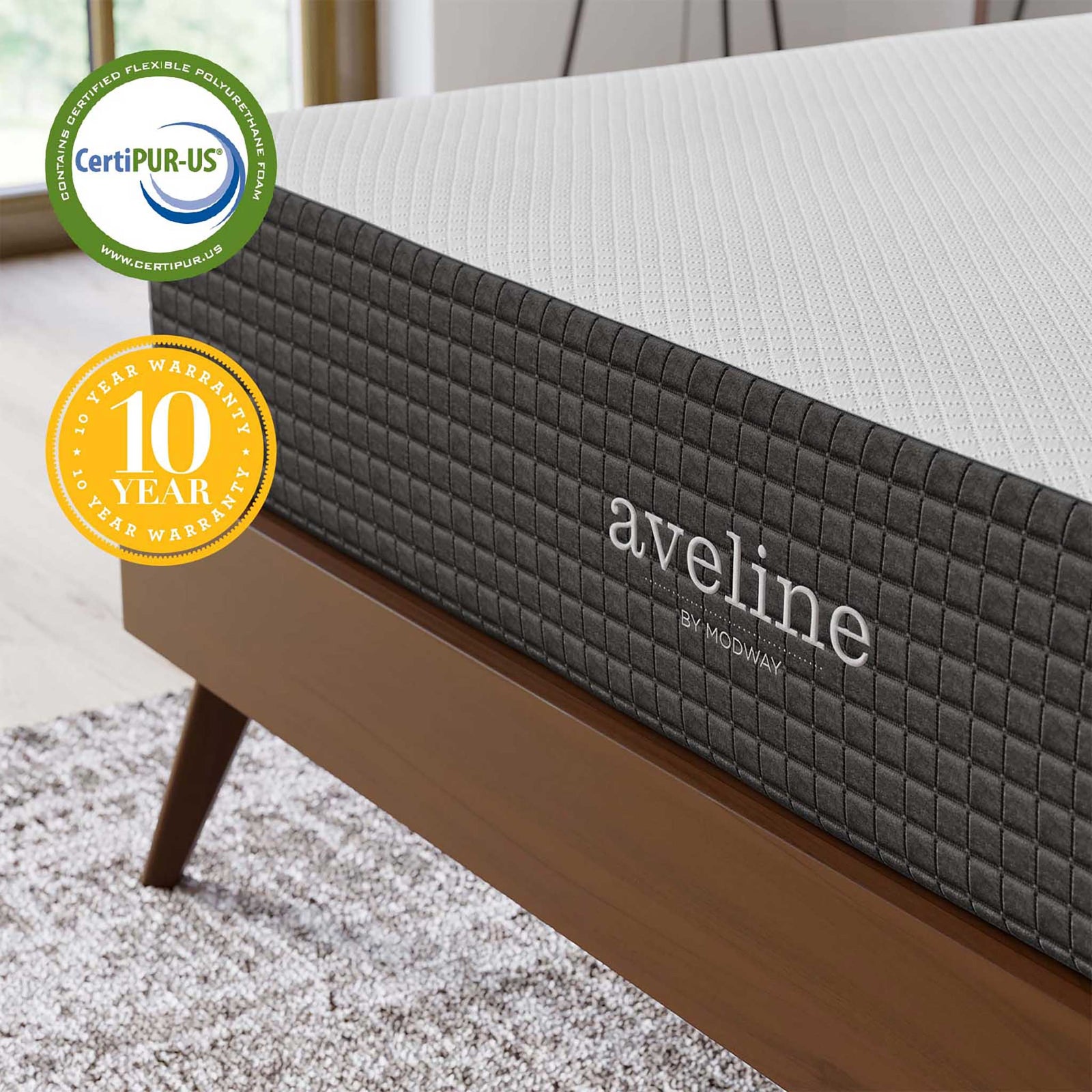 Aveline 10" Gel-Infused Memory Foam Mattress White