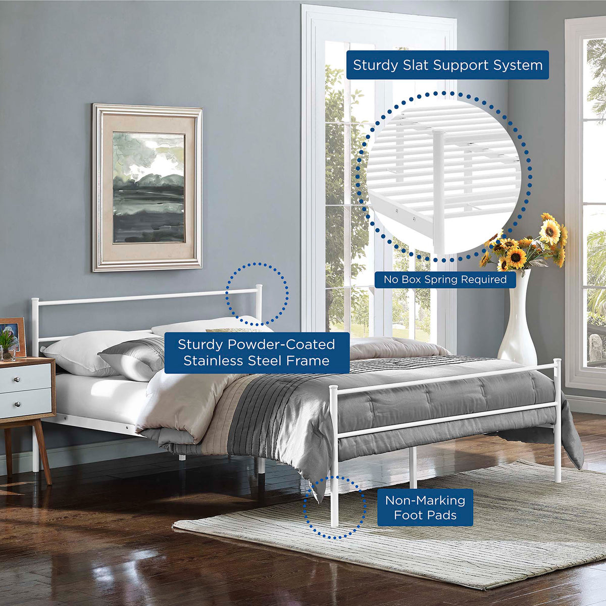 Adalina Bed Frame White