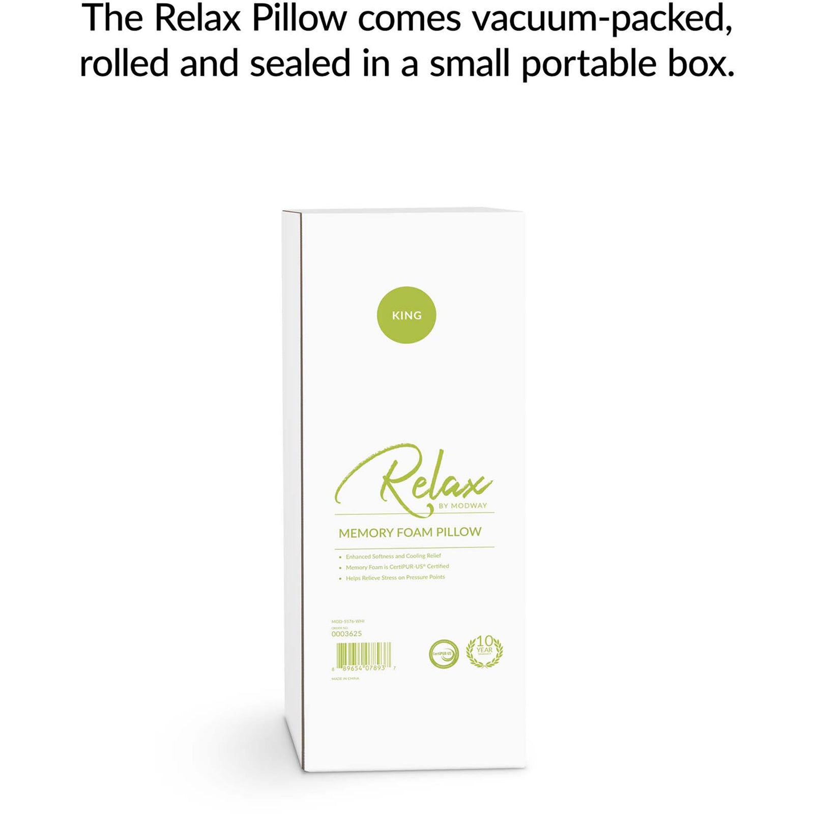 Relton King Size Pillow White
