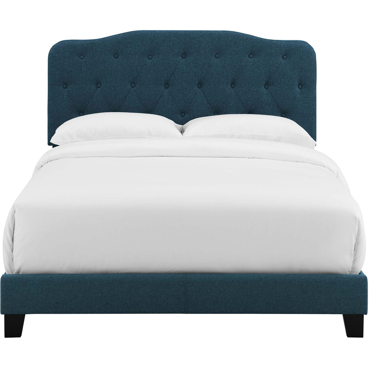 Amelie Upholstered Fabric Bed Azure