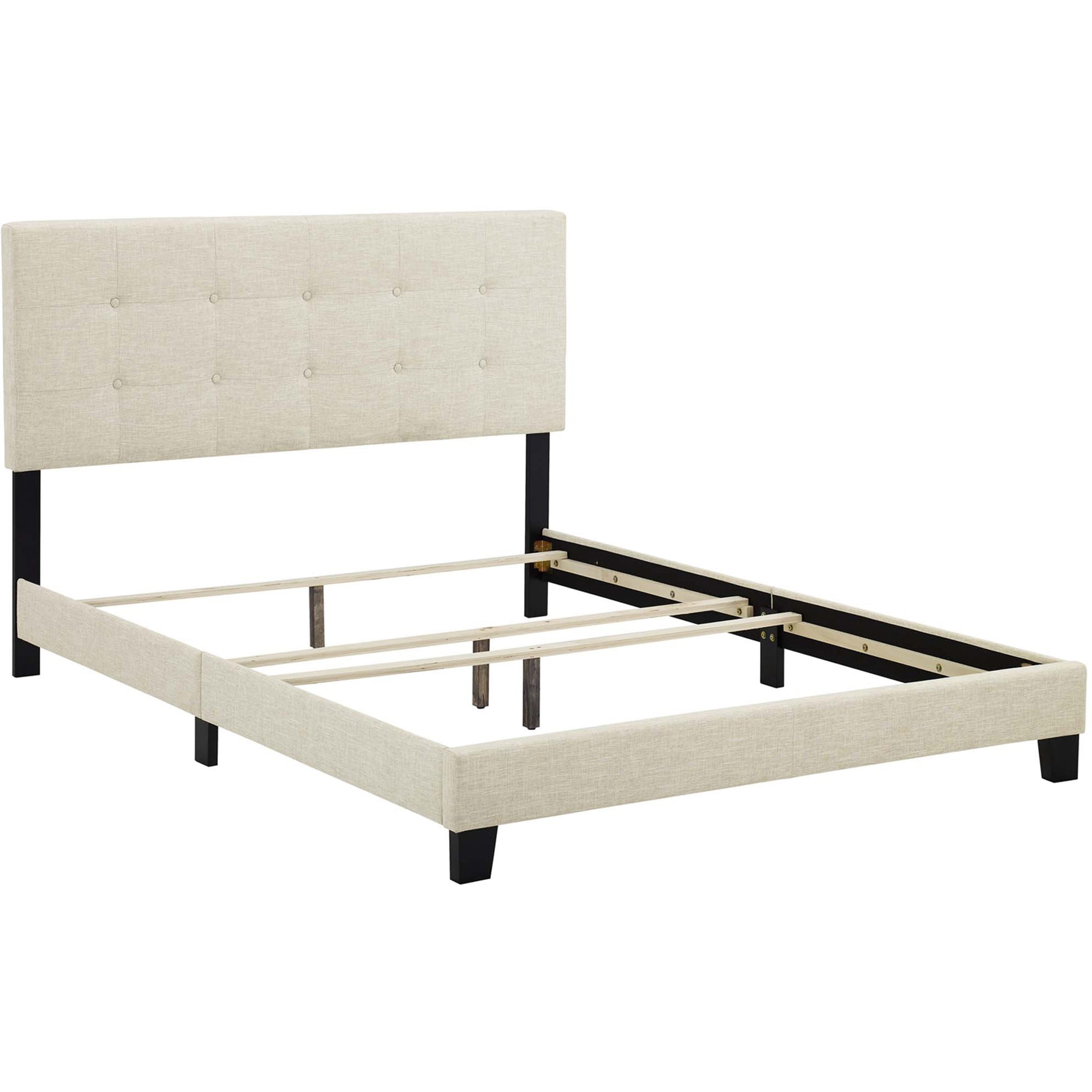 Amherst Upholstered Fabric Bed Beige