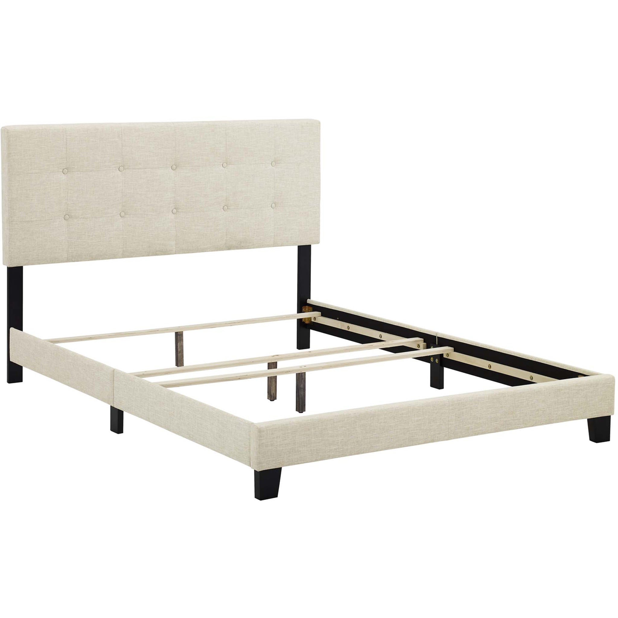 Amherst Upholstered Fabric Bed Beige