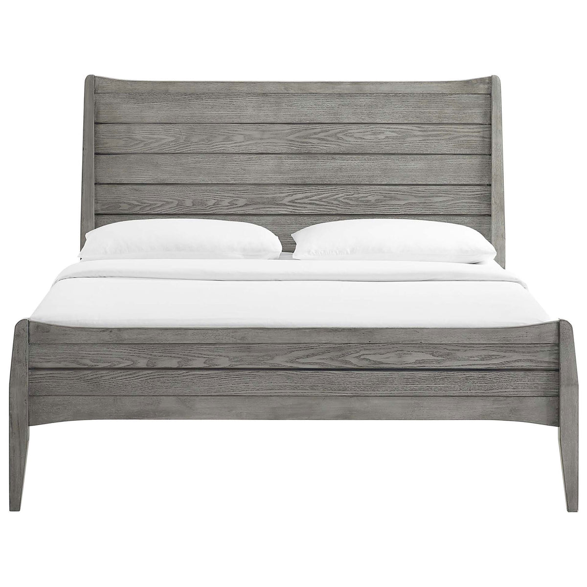Elegant slatted headboard and gently curved edges bring relaxed style to your bedroom || MOD-6238-GRY || front_studio
