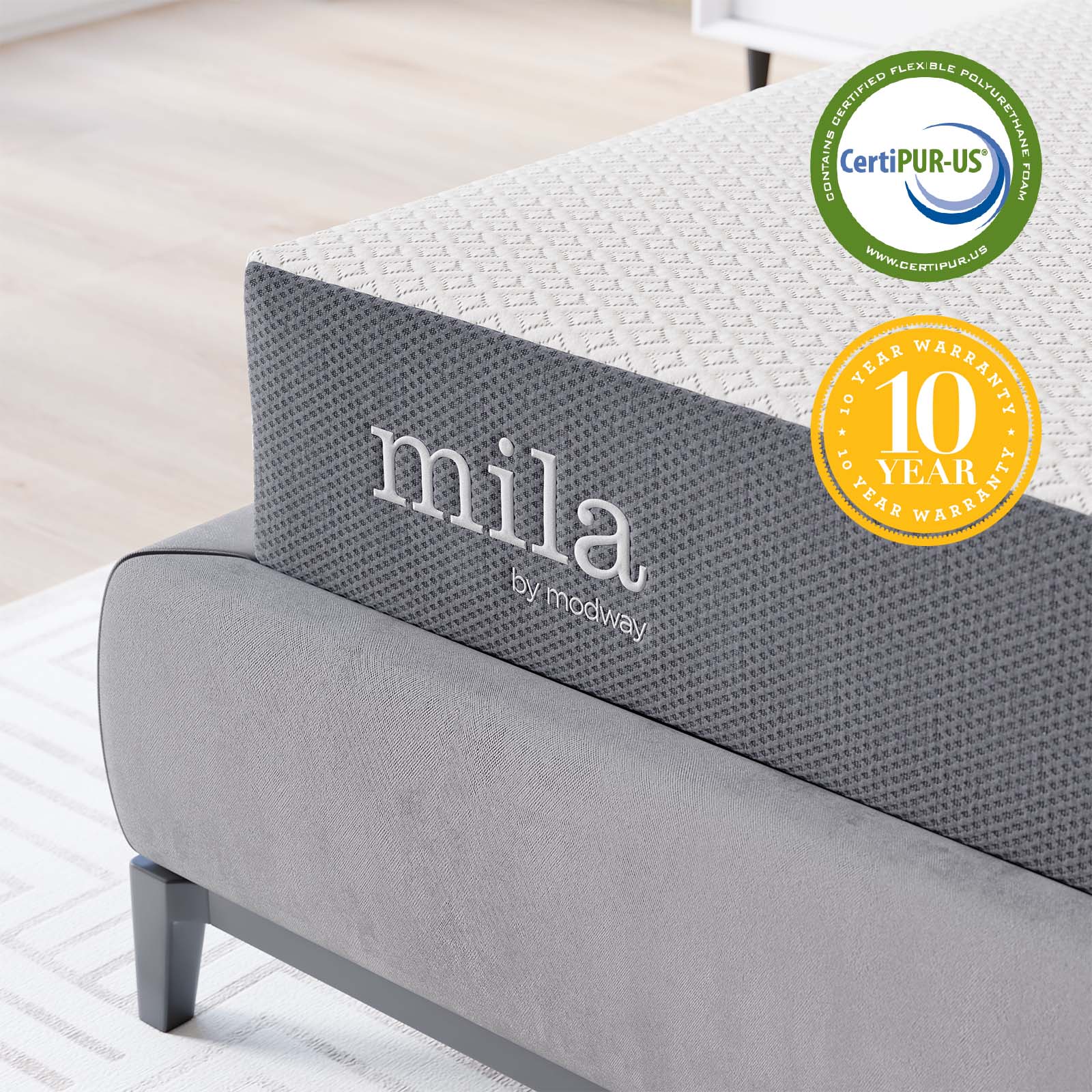 Mila 8" Memory Foam Mattress White