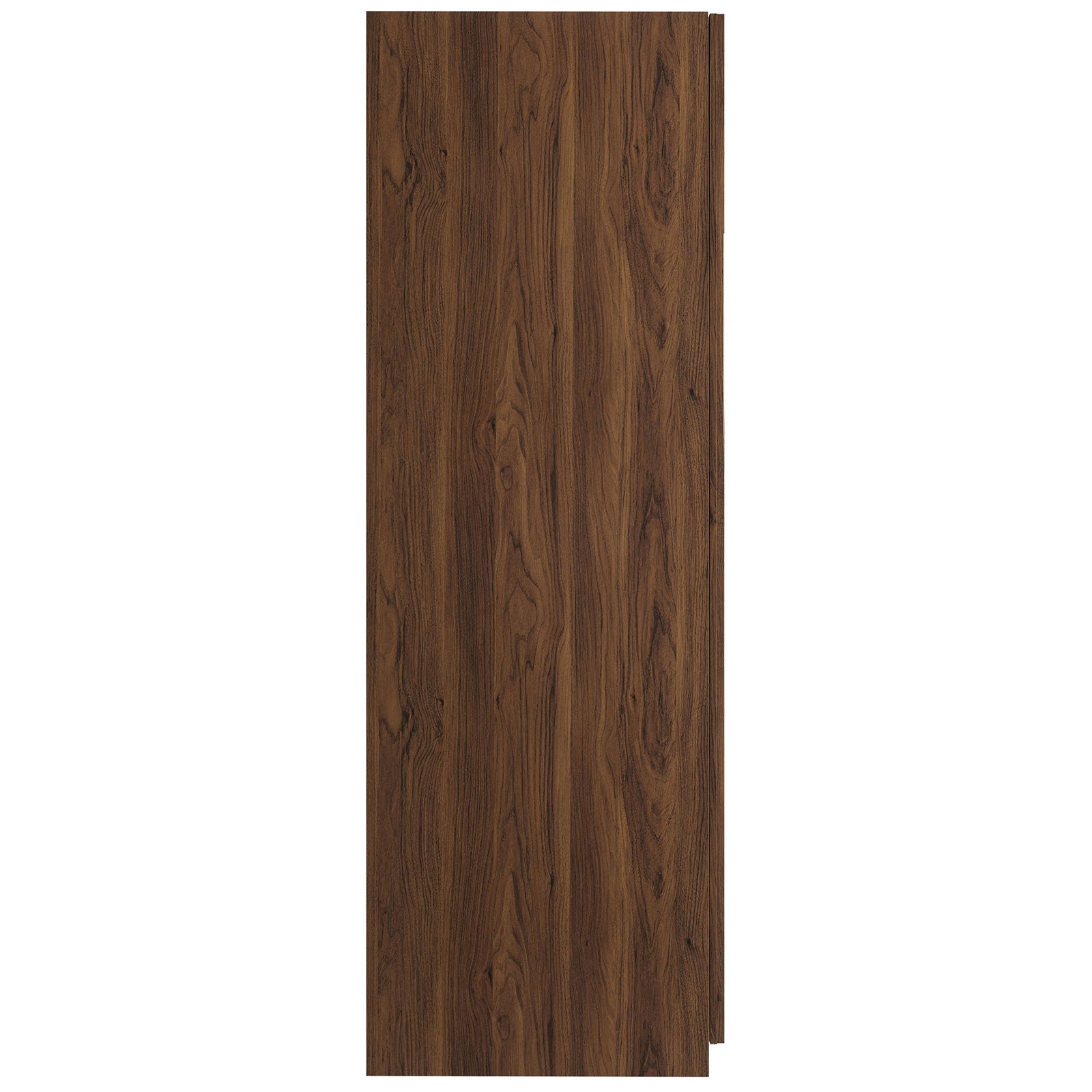Walnut wood grain wardrobe panel emphasizing deep brown tone and natural variation || MOD-7182-WAL || swatch_studio