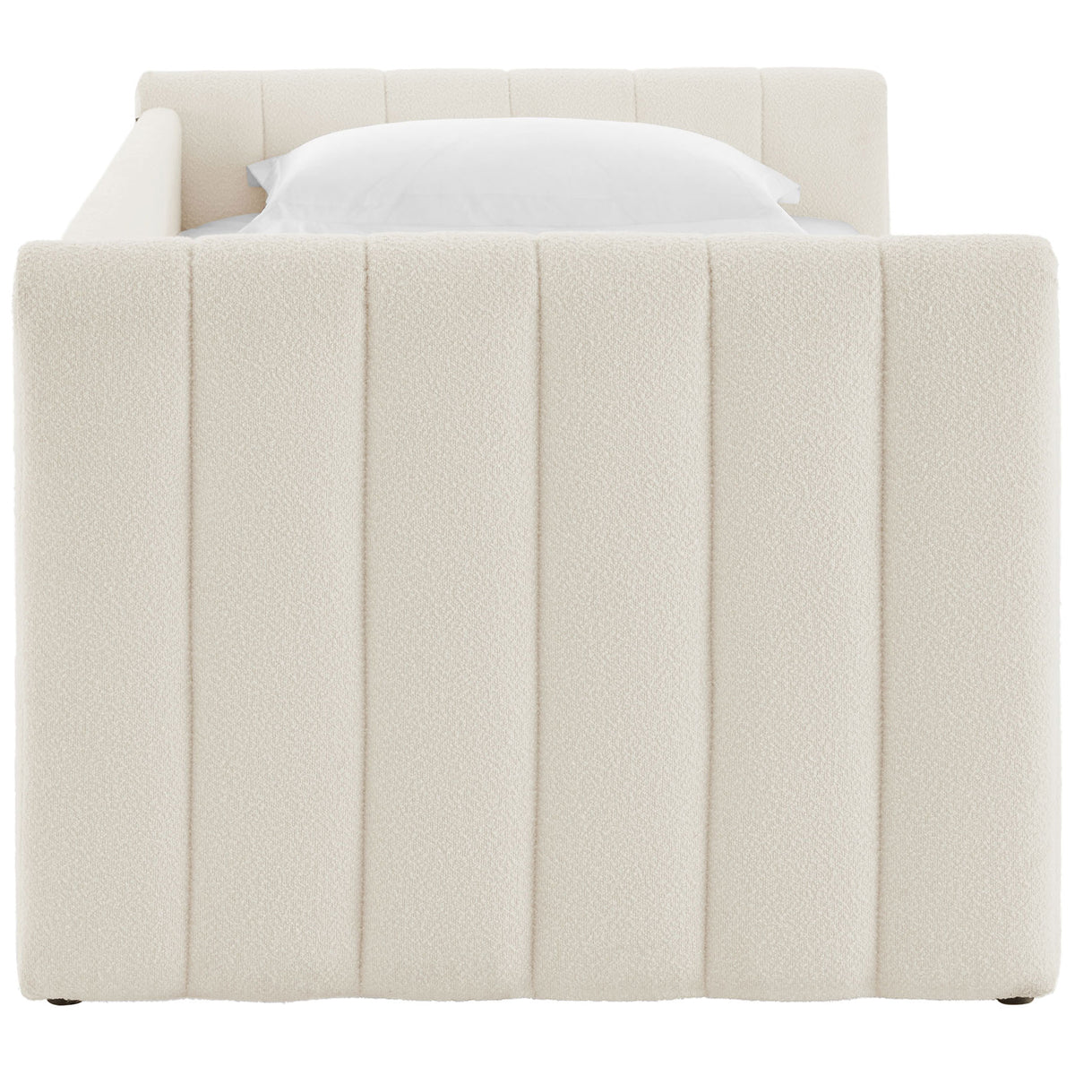 Plush channel-tufted arms and textured cloud boucle upholstery stand out from every side || MOD-7235-CLO || side_studio