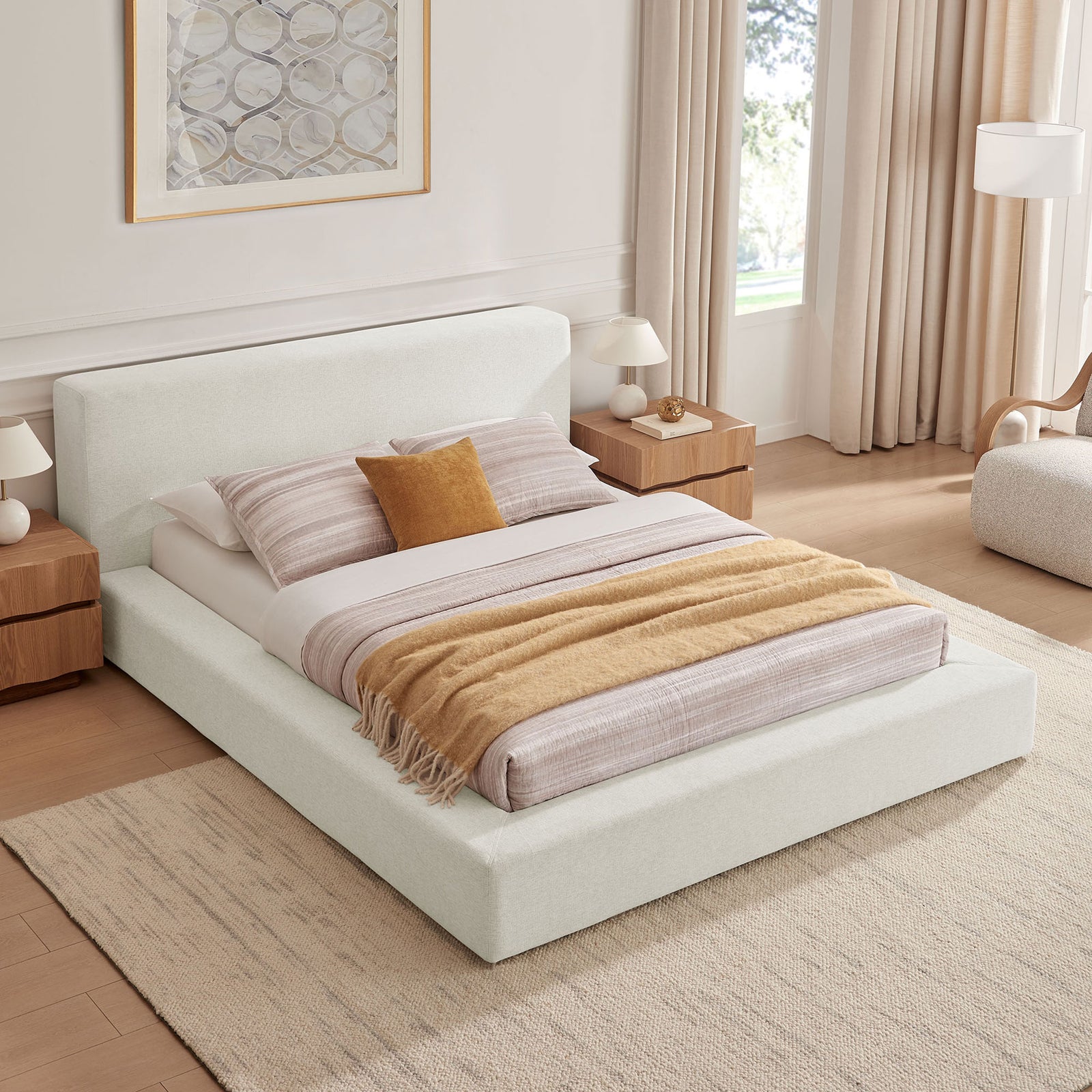 Substantial padded frame cradles the mattress for a cozy, tucked-in feel || MOD-7305-HEI || top_angle_room