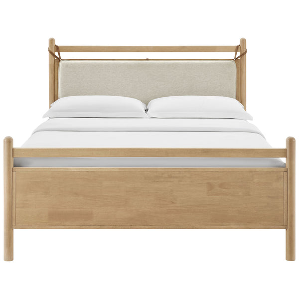 Paneled footboard pairs with a cushioned headboard pillow for a clean, modern look || MOD-7313-LOA-HEI || front_studio