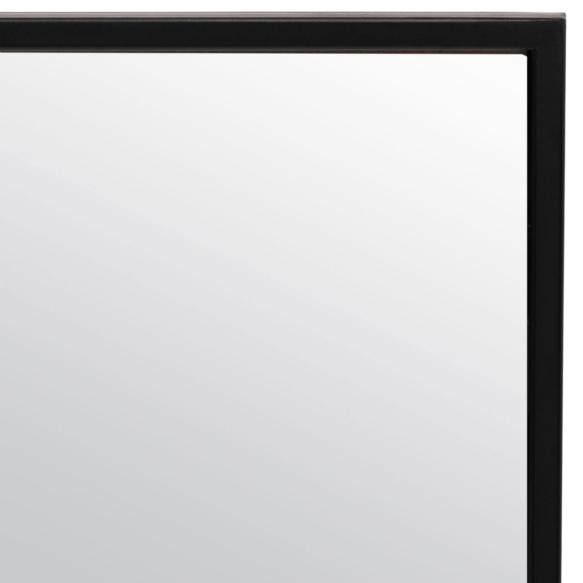 A slim black frame gives the mirror a crisp, minimalist edge || MRR1061A || detail_studio