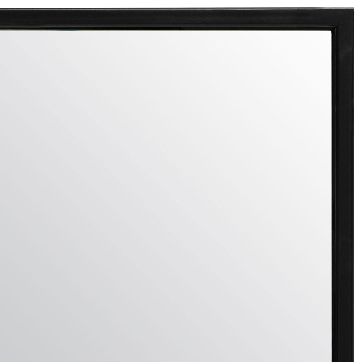 Slim black framing meets at a crisp corner around the reflective glass || MRR1062A || detail_studio