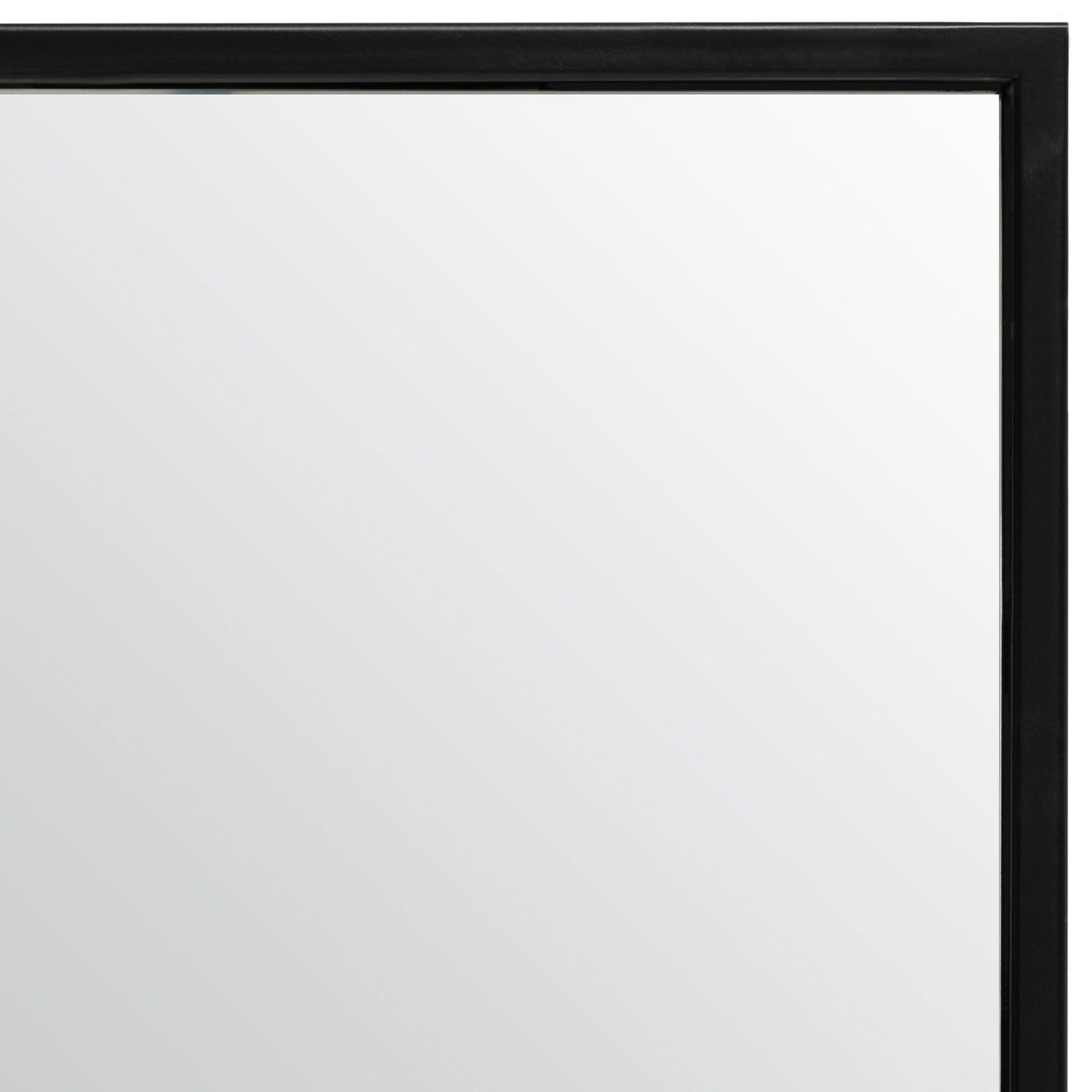 Slim black framing meets at a crisp corner around the reflective glass || MRR1062A || detail_studio