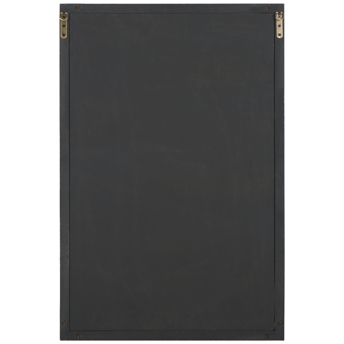 Two metal hanging brackets sit on the black back panel for vertical wall mounting || MRR9016A || back_studio