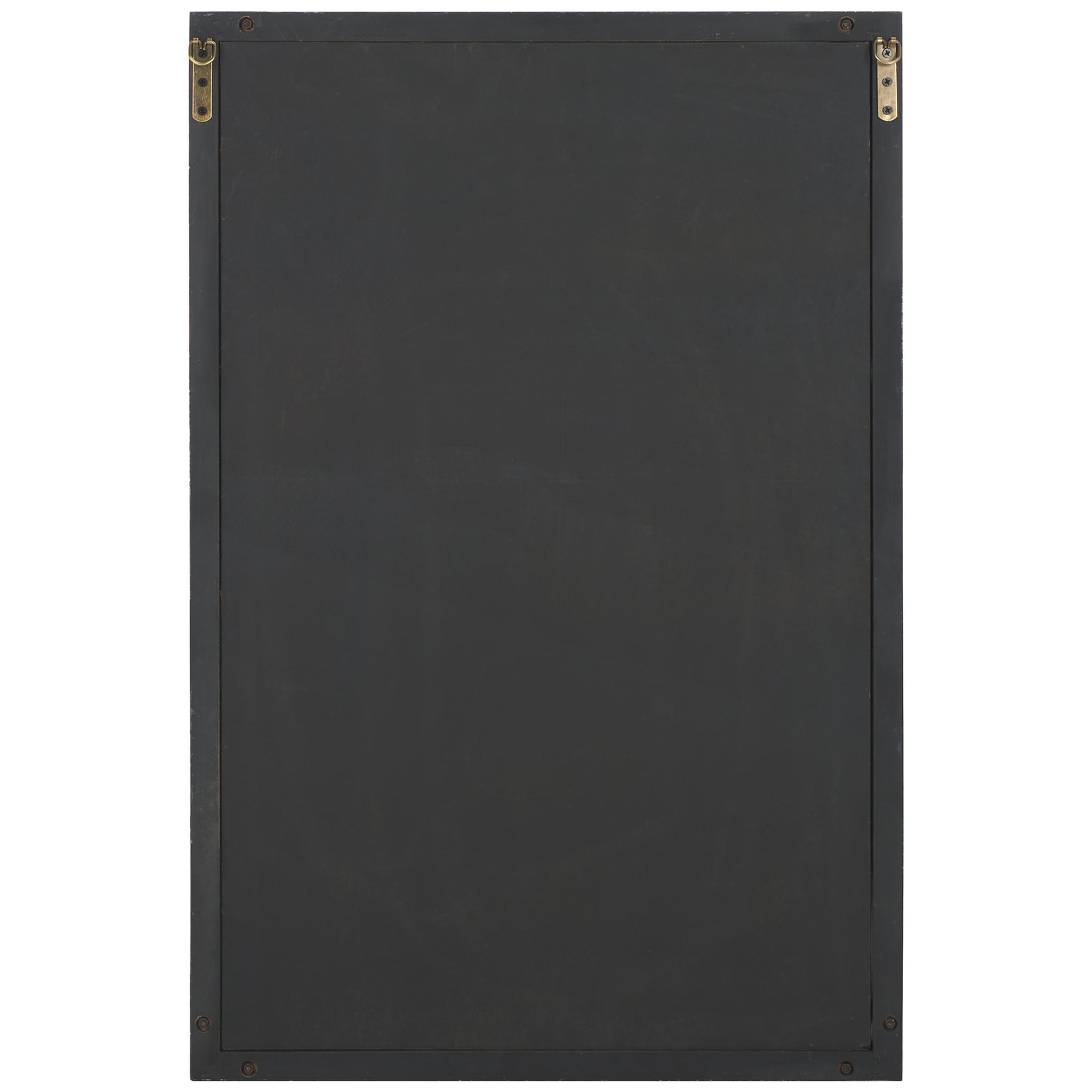 Two metal hanging brackets sit on the black back panel for vertical wall mounting || MRR9016A || back_studio