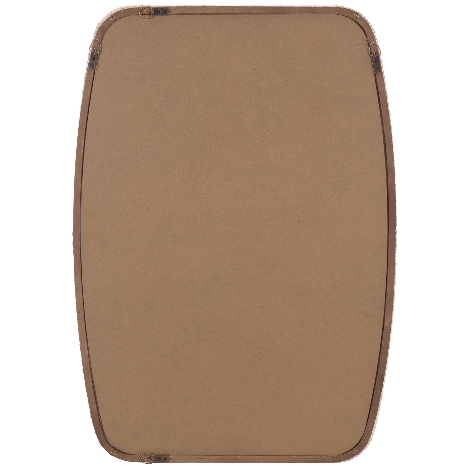 Brown backing and metal hanging hardware support vertical or horizontal display || MRR9032A || back_studio