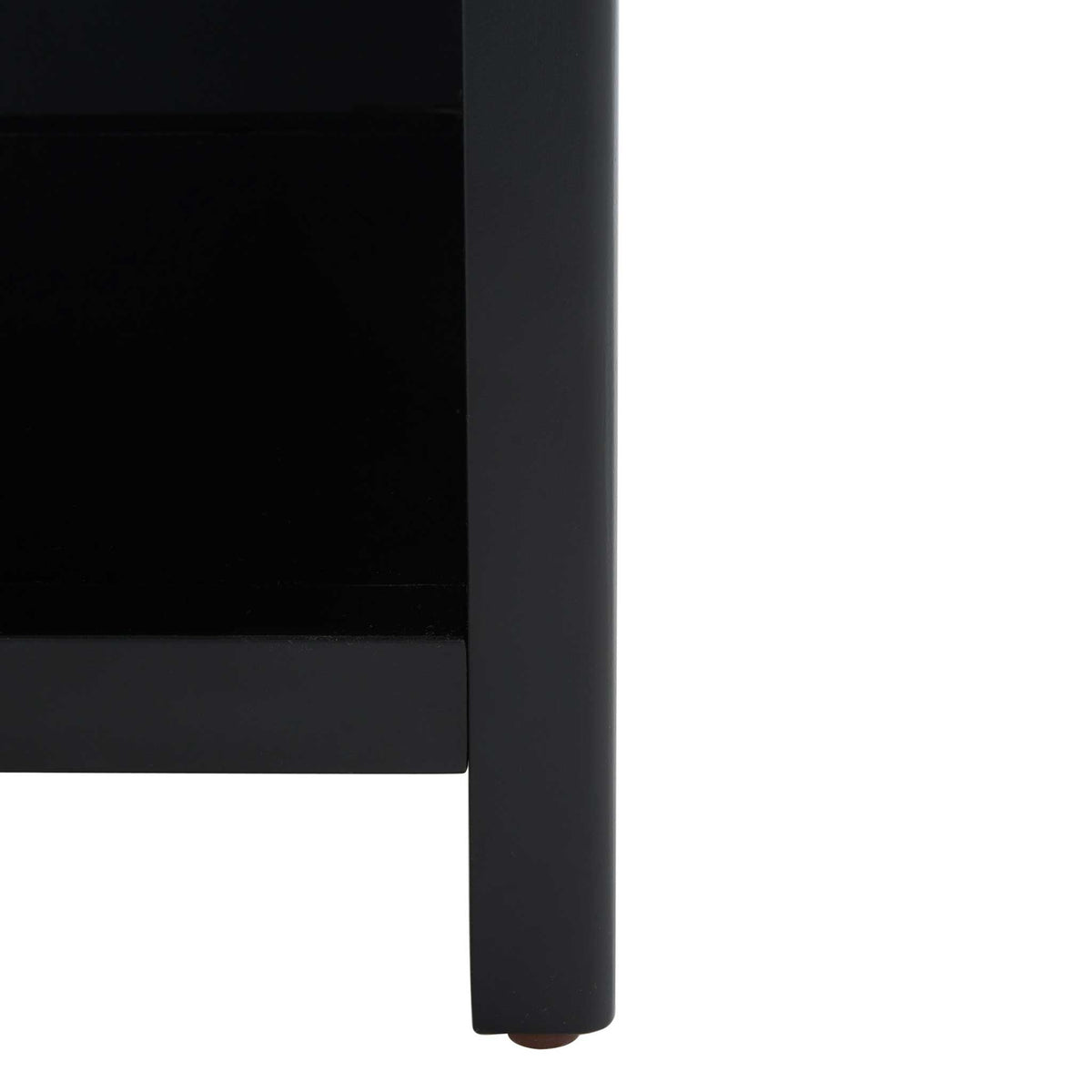 Sturdy black leg with smooth finish elevates the frame for a light, airy presence. || NST5012B || leg_studio
