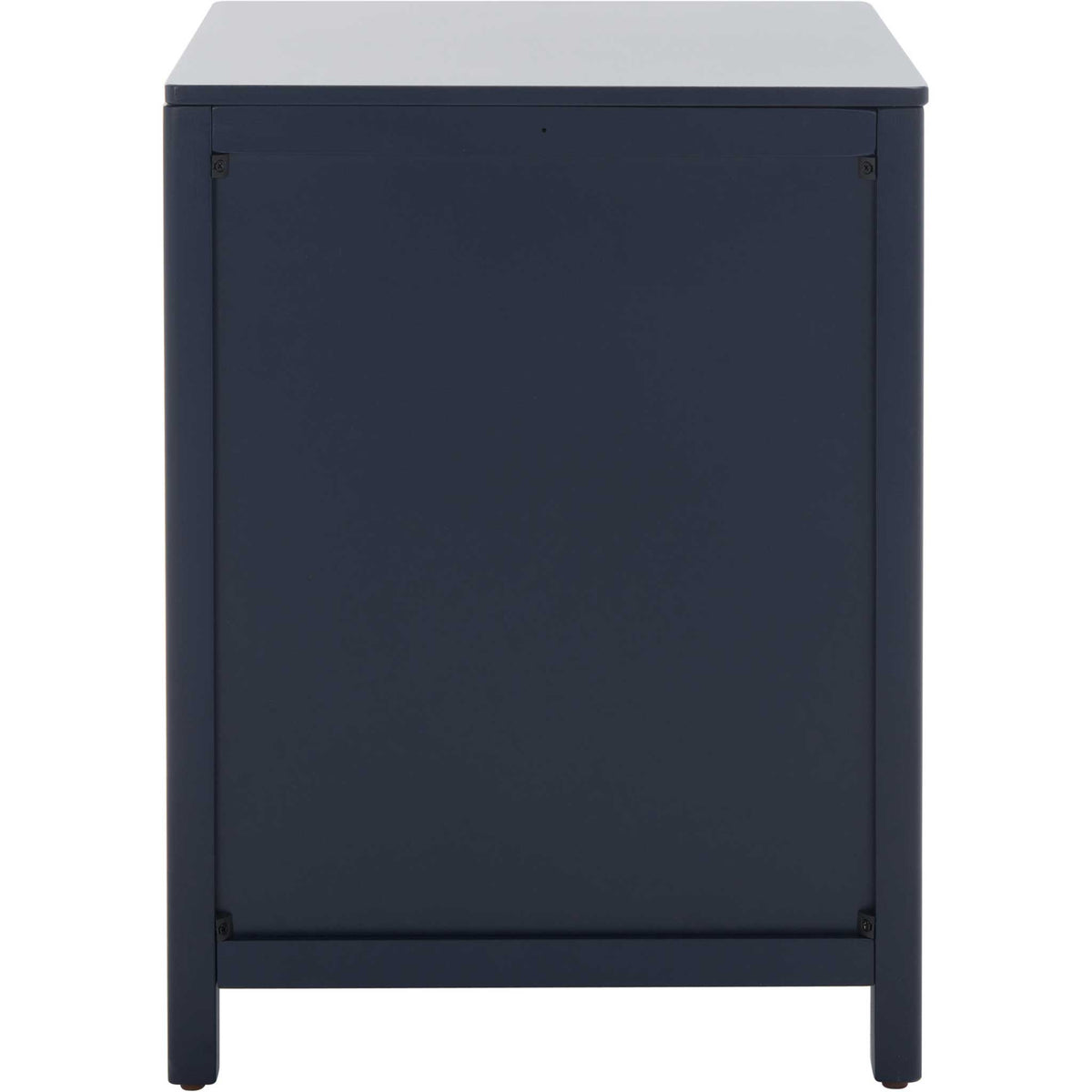 Clean navy paneling and sturdy square legs create a polished, modern silhouette || NST5012E || back_studio