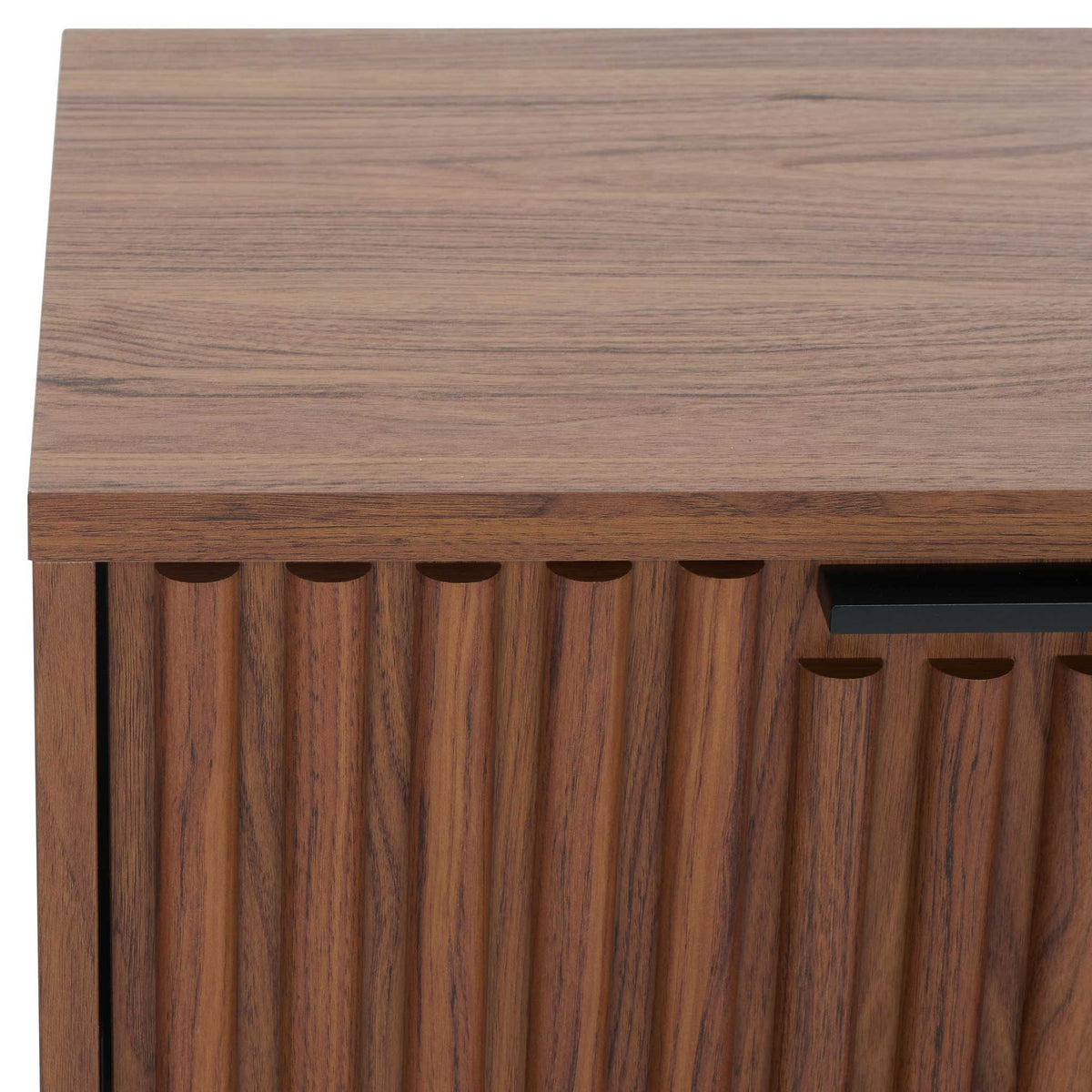 Refined fluted drawer facade highlights the walnut finish grain || NST9605A || detail_studio