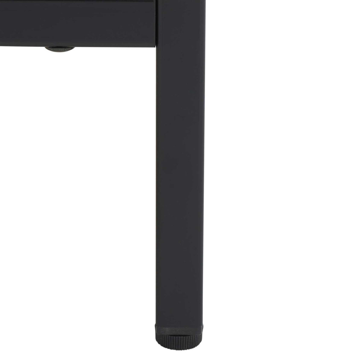 Sturdy black metal leg with protective foot for stability || NST9605A || leg_studio