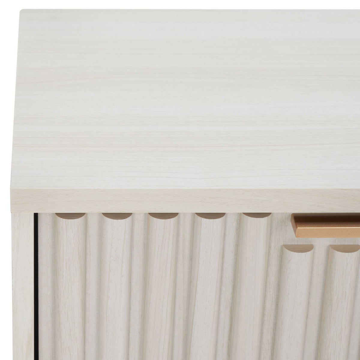 Crisp fluted texture and smooth bleached white finish create modern dimension. || NST9605C || detail_studio