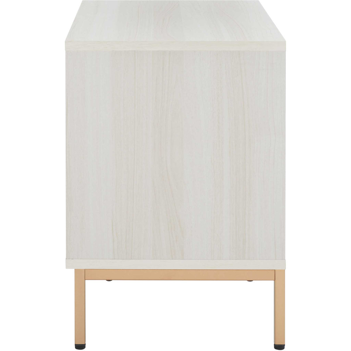 Sleek silhouette with airy leg frame and softly grained bleached white finish. || NST9605C || side_studio