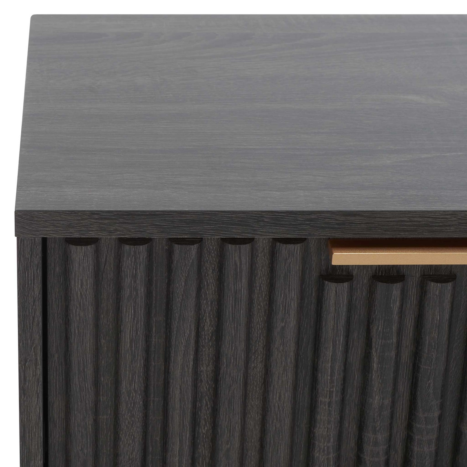 Crisp top edge meets fluted facade in richly textured distressed black || NST9605E || detail_studio