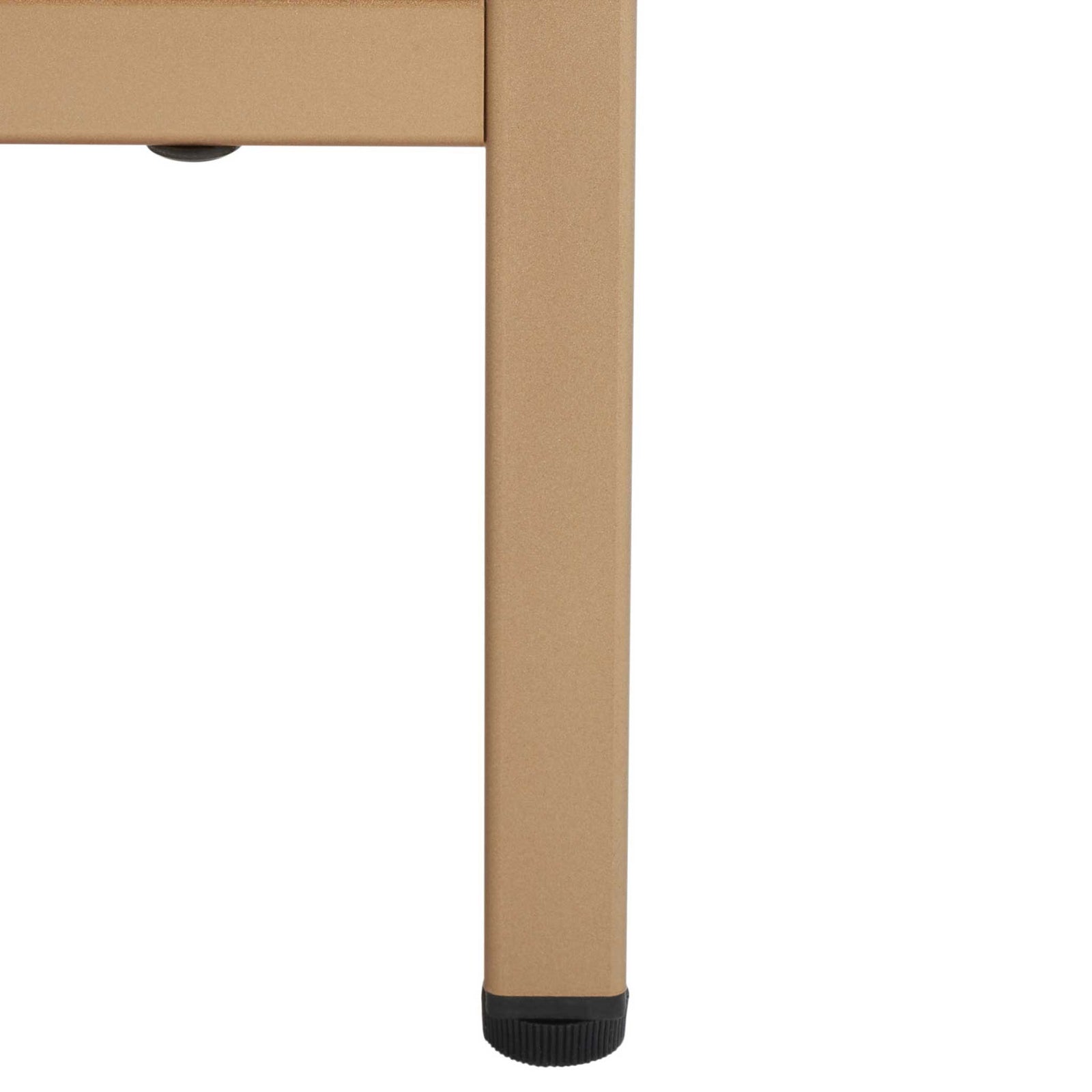 Sturdy gold-tone metal leg with leveler adds lift and lightness || NST9605E || leg_studio