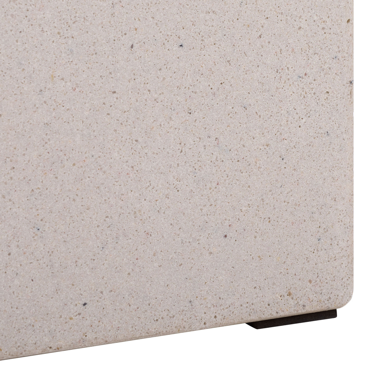 A subtle raised foot supports the tall planter's speckled beige base || PAT1402B || leg_studio