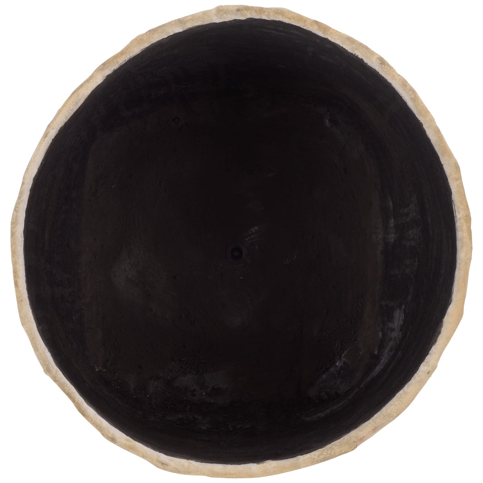 A light beige rim surrounds the large planter's deep interior and central drain. || PAT1409B || top_studio
