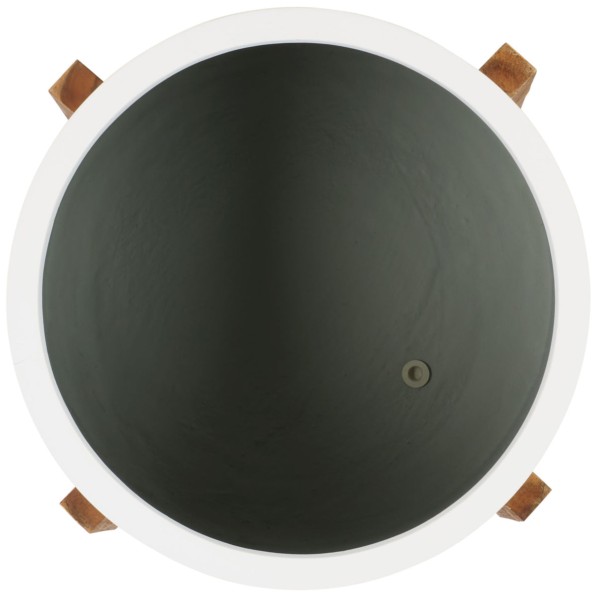 A circular white rim borders the roomy gray interior and its small drainage opening. || PAT1515C || top_studio