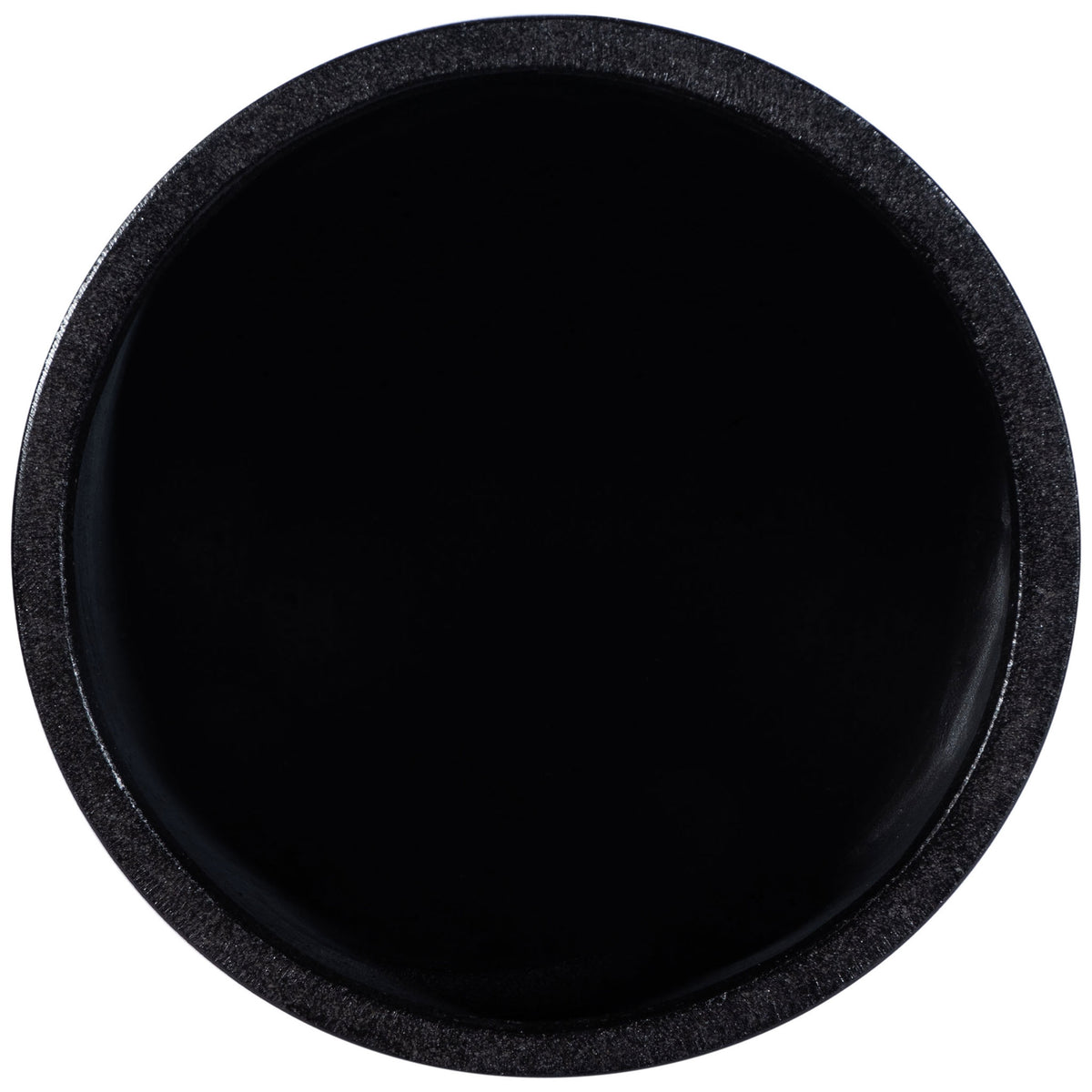A thick black rim surrounds the planter's broad, circular interior || PAT1516A || top_studio