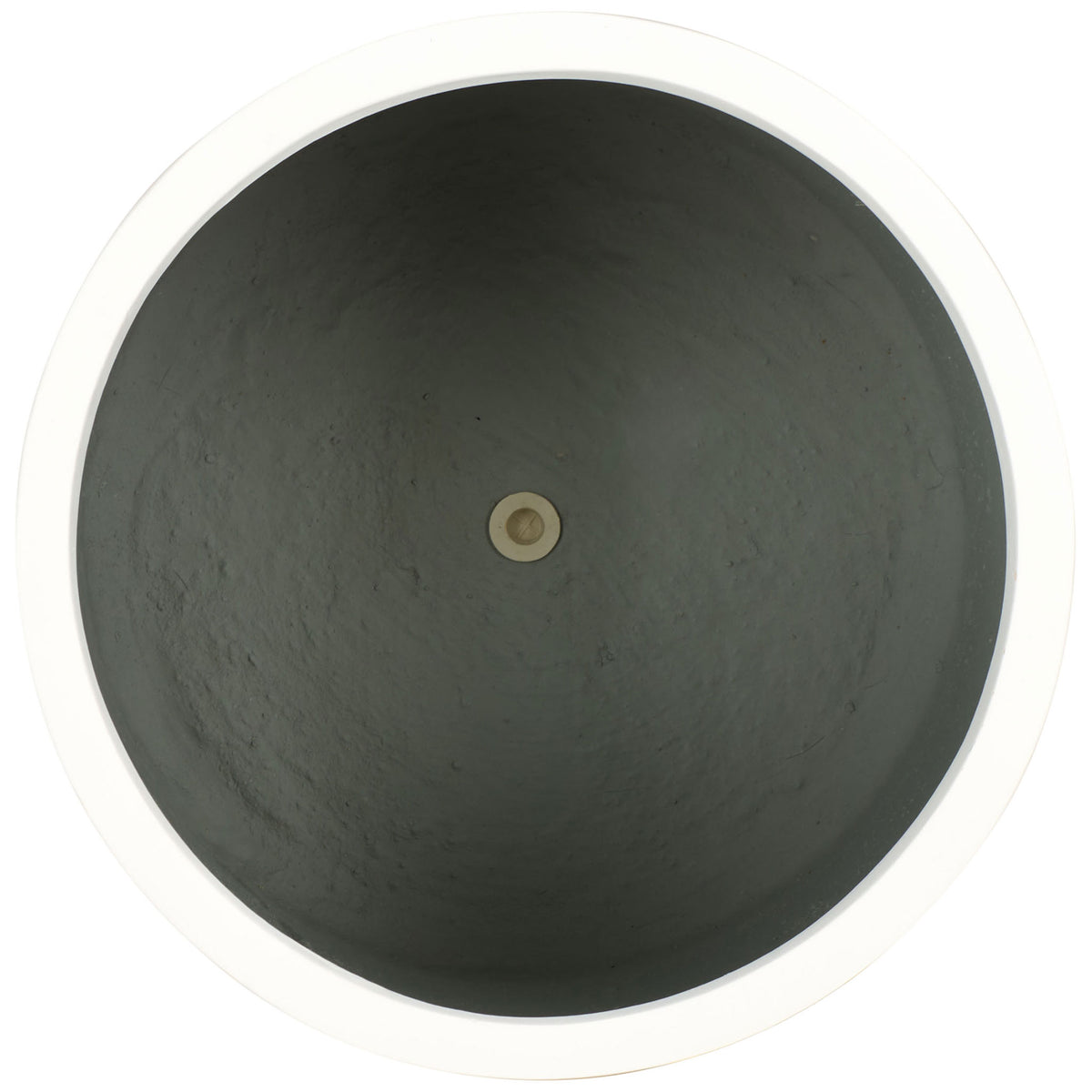 A white circular rim frames the gray interior and centered drainage opening || PAT1516C || top_studio