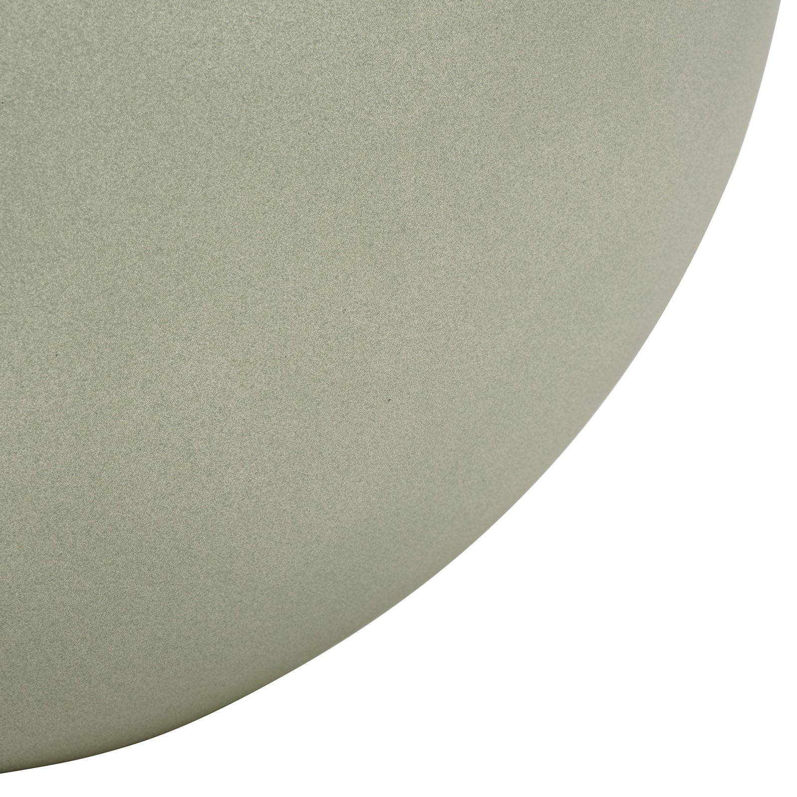 The large sage planter narrows smoothly to a softly curved bottom support. || PAT1519E || leg_studio