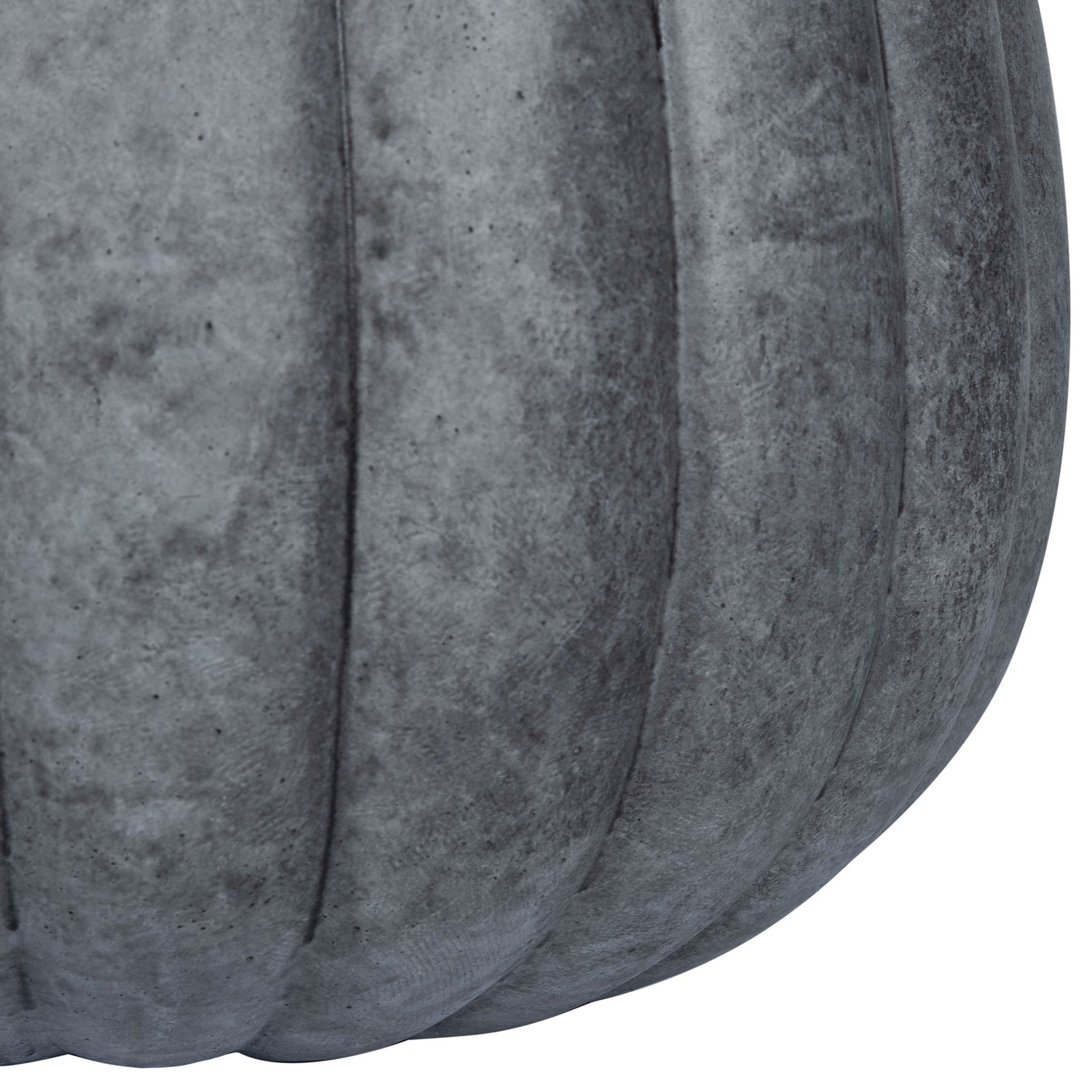 A scalloped base extends the deep ridges through mottled dark gray concrete || PAT1522A || leg_studio