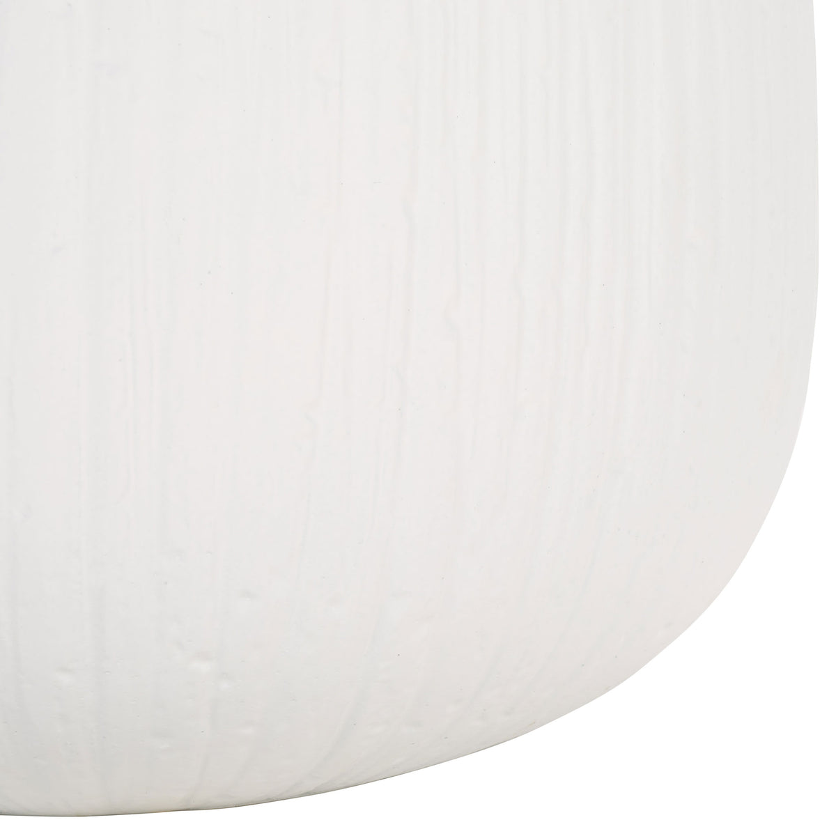 Delicate bark-like texture runs down the white planter's softly curved base || PAT1523C || leg_studio