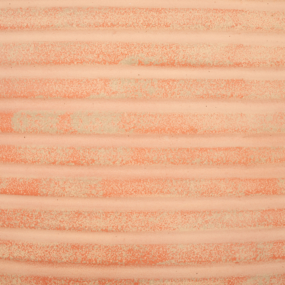 Mottled terracotta color brings earthy warmth to the planter's raised horizontal bands || PAT1531D || swatch_studio