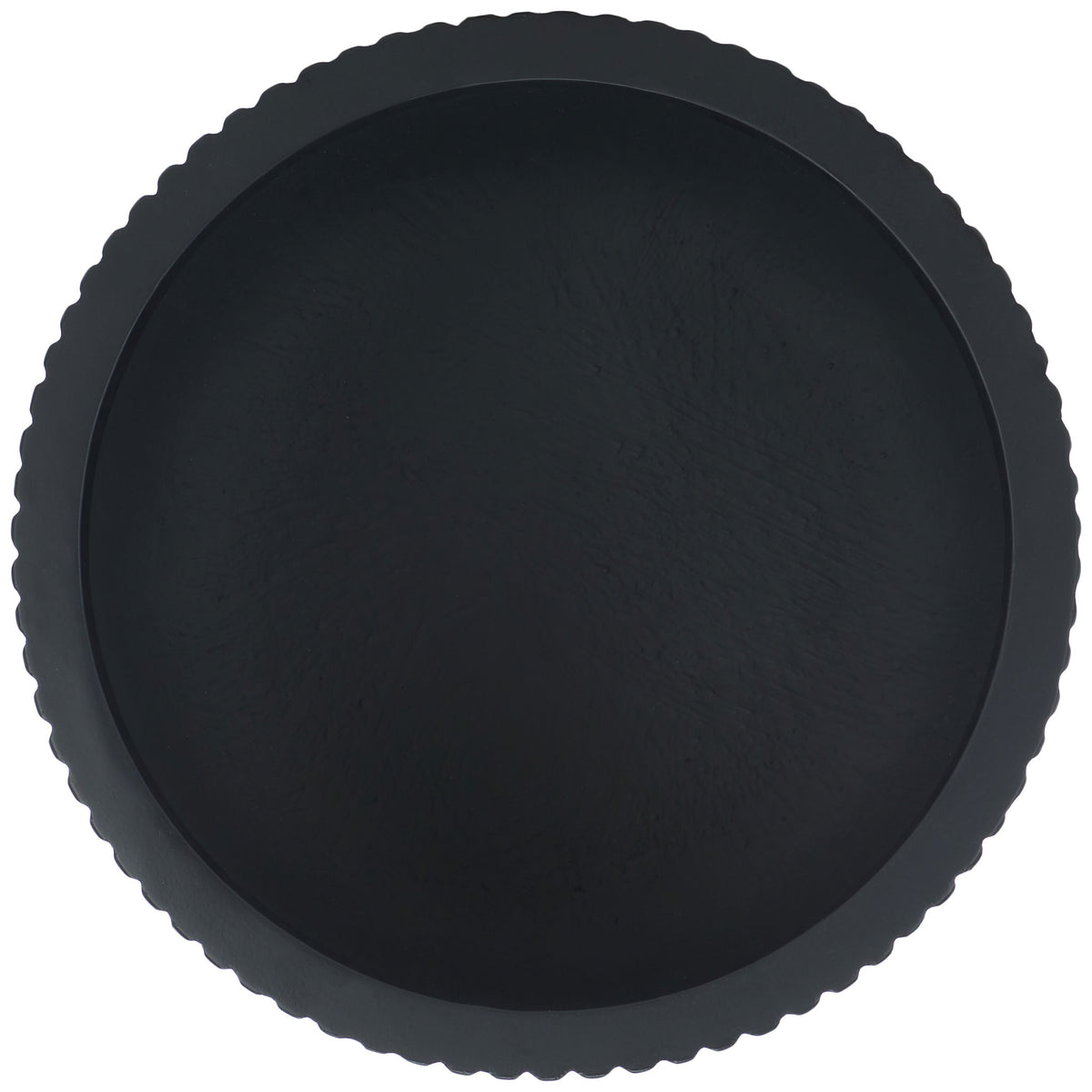 A softly scalloped black rim encircles a deep, wide space for greenery. || PAT1532A-SET2 || top_partial_studio
