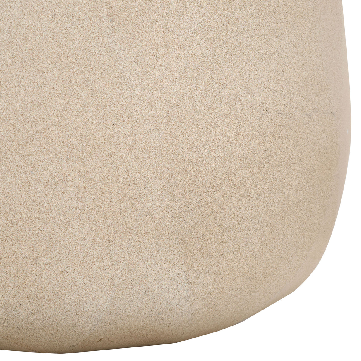 A gently curved base gives the beige planter a soft, sculptural silhouette. || PAT1536B-SET2 || leg_studio
