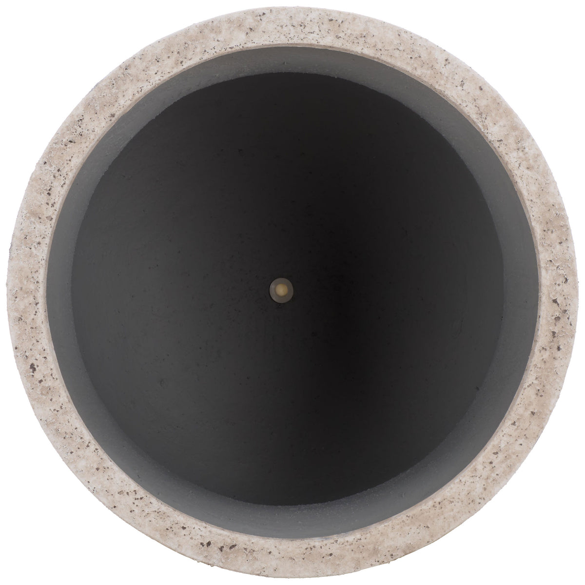 Wide white rim frames a deep gray planting cavity with a small central opening || PAT1548B || top_studio