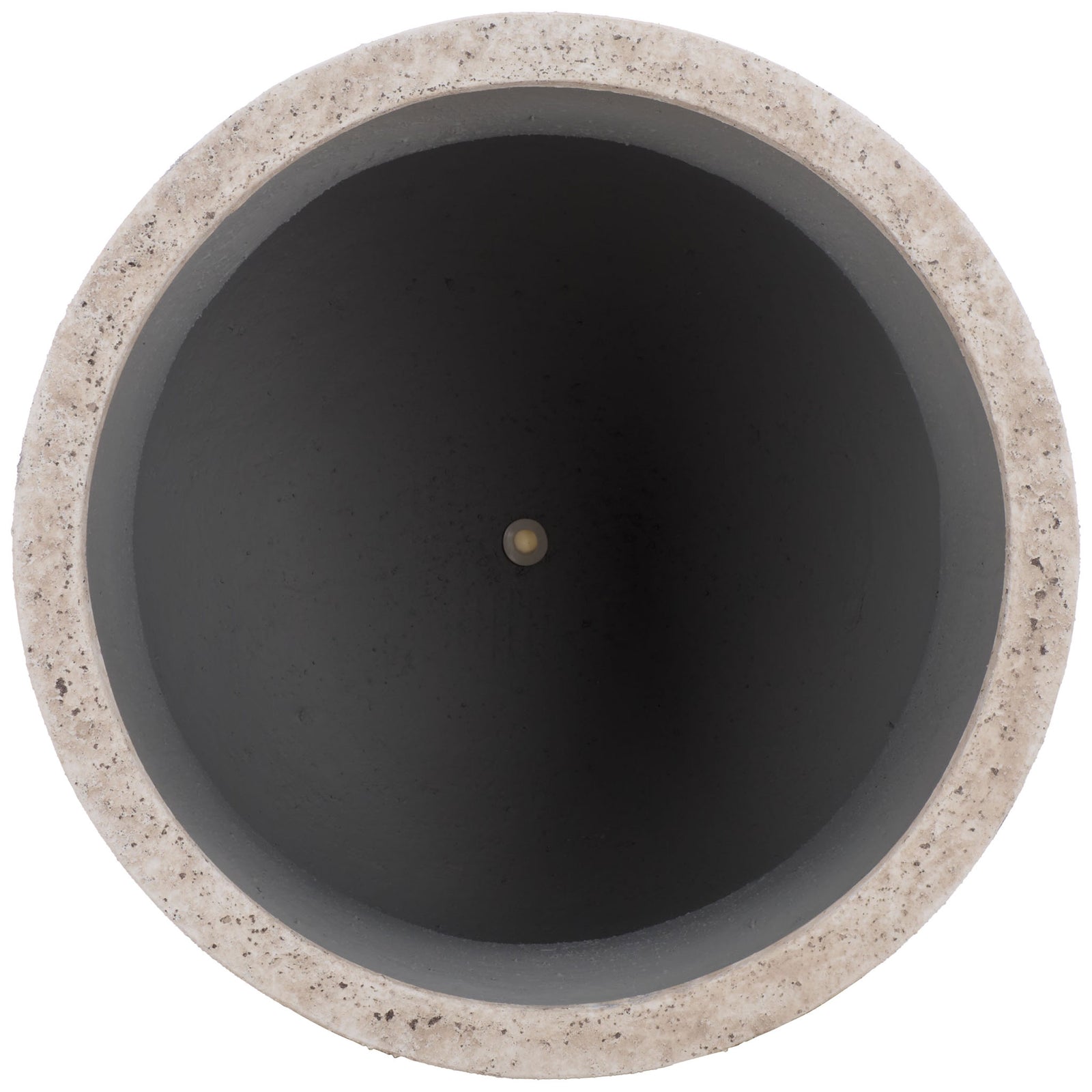 Wide white rim frames a deep gray planting cavity with a small central opening || PAT1548B || top_studio