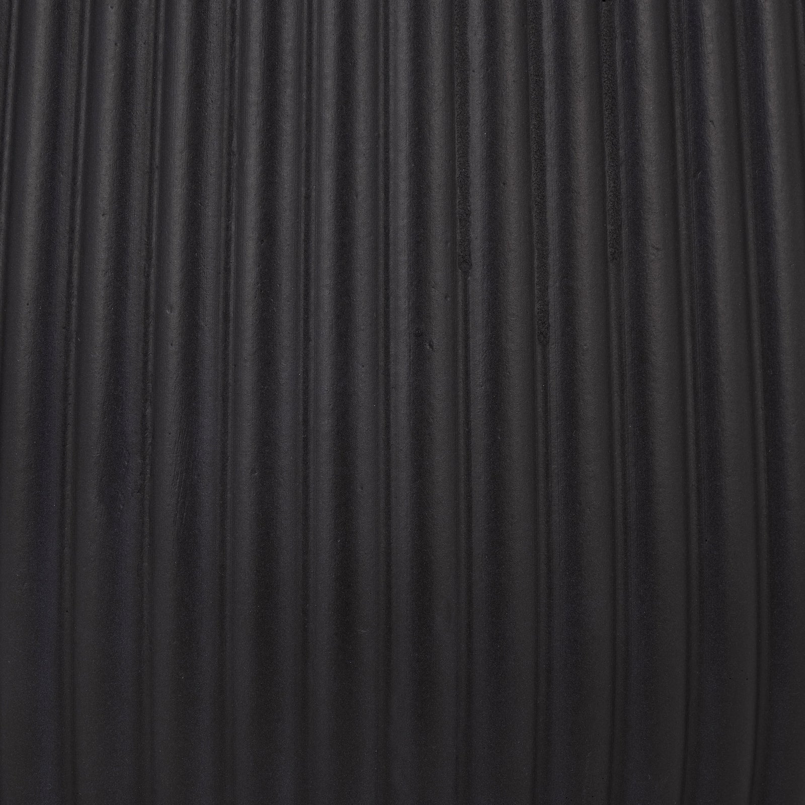 Closely spaced vertical grooves give the matte black planter a rich, tactile finish || PAT4601A-SET3 || swatch_studio