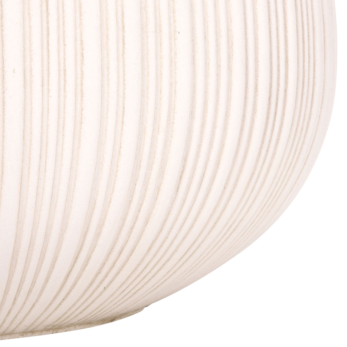 Soft vertical ridges trace the beige planter's gently rounded base. || PAT4602B-SET3 || leg_studio