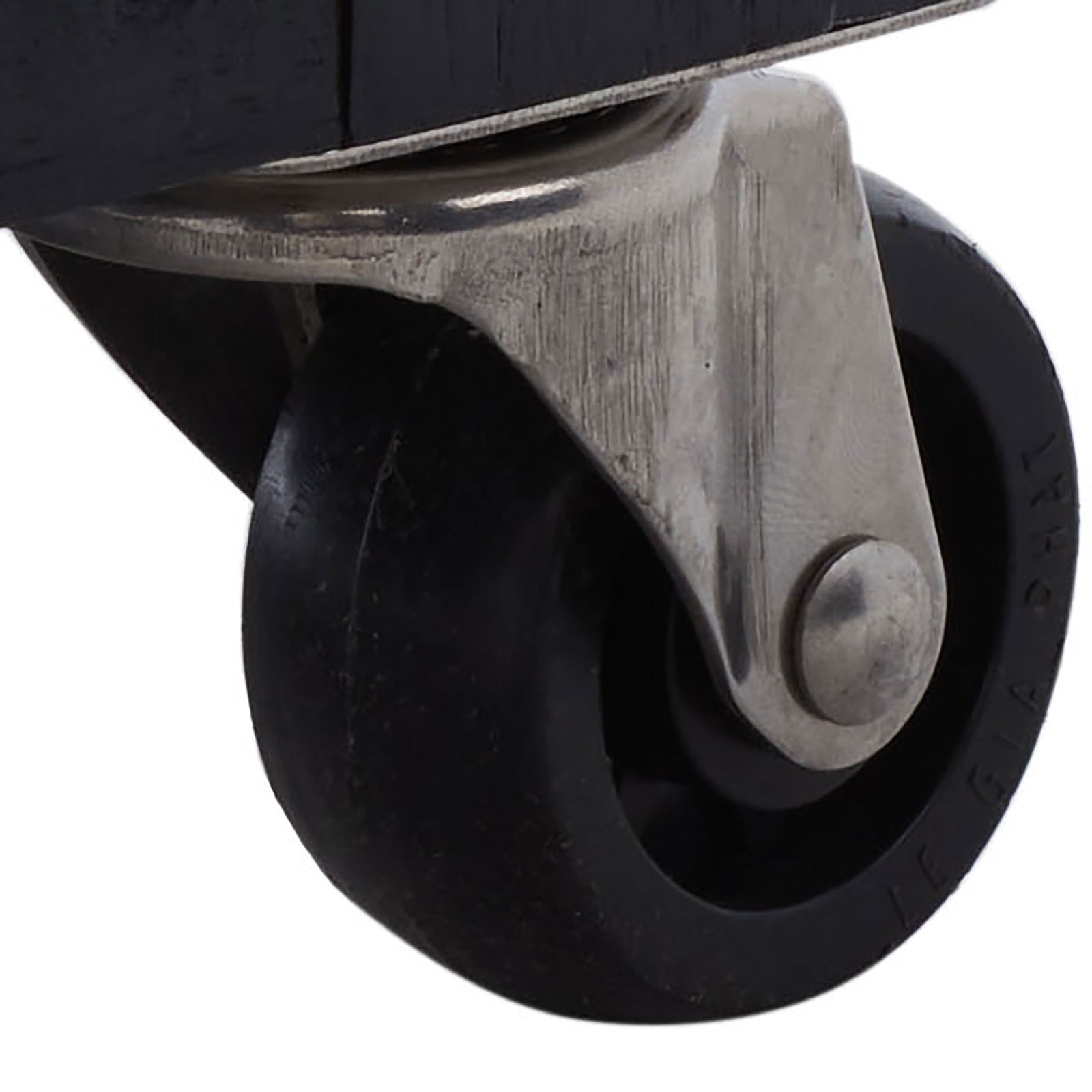 A black caster with a silver metal mount makes the cushion box easy to move || PAT7038D || leg_studio