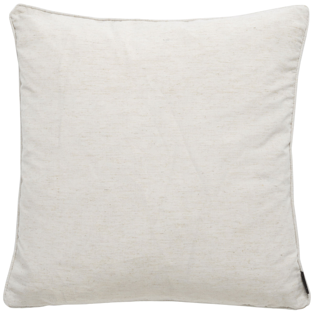 Solid ivory linen-cotton fabric gives this square pillow a versatile reverse || PIL162A-2222-SET2 || back_studio