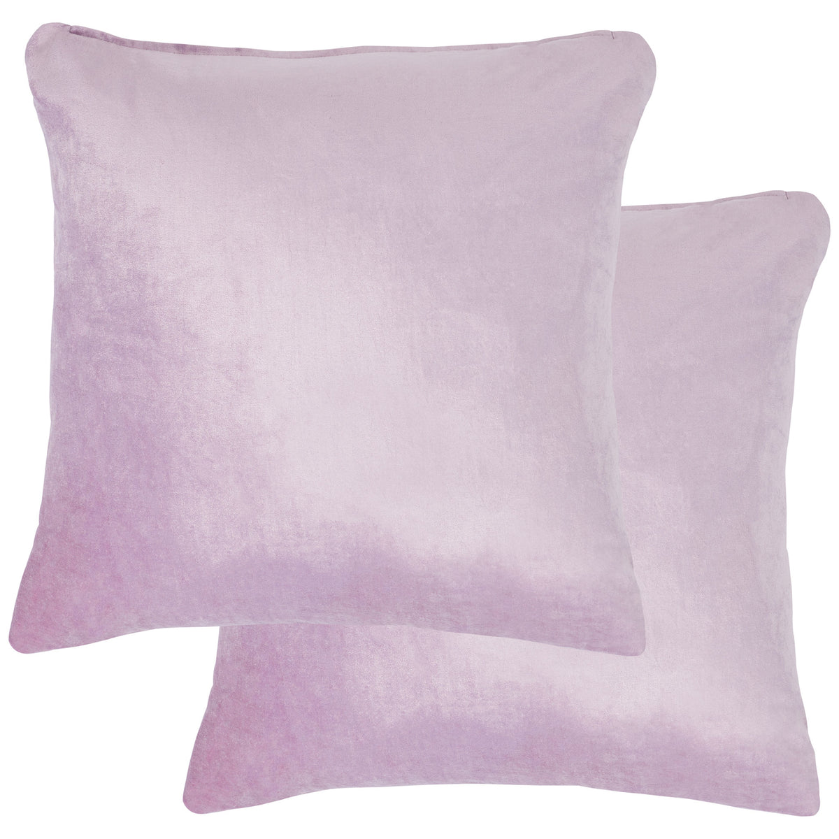 Two pale lavender pillows offer smooth, cushioned forms with subtle tonal variation. || PLS500D-2222-SET2 || back_multi_studio