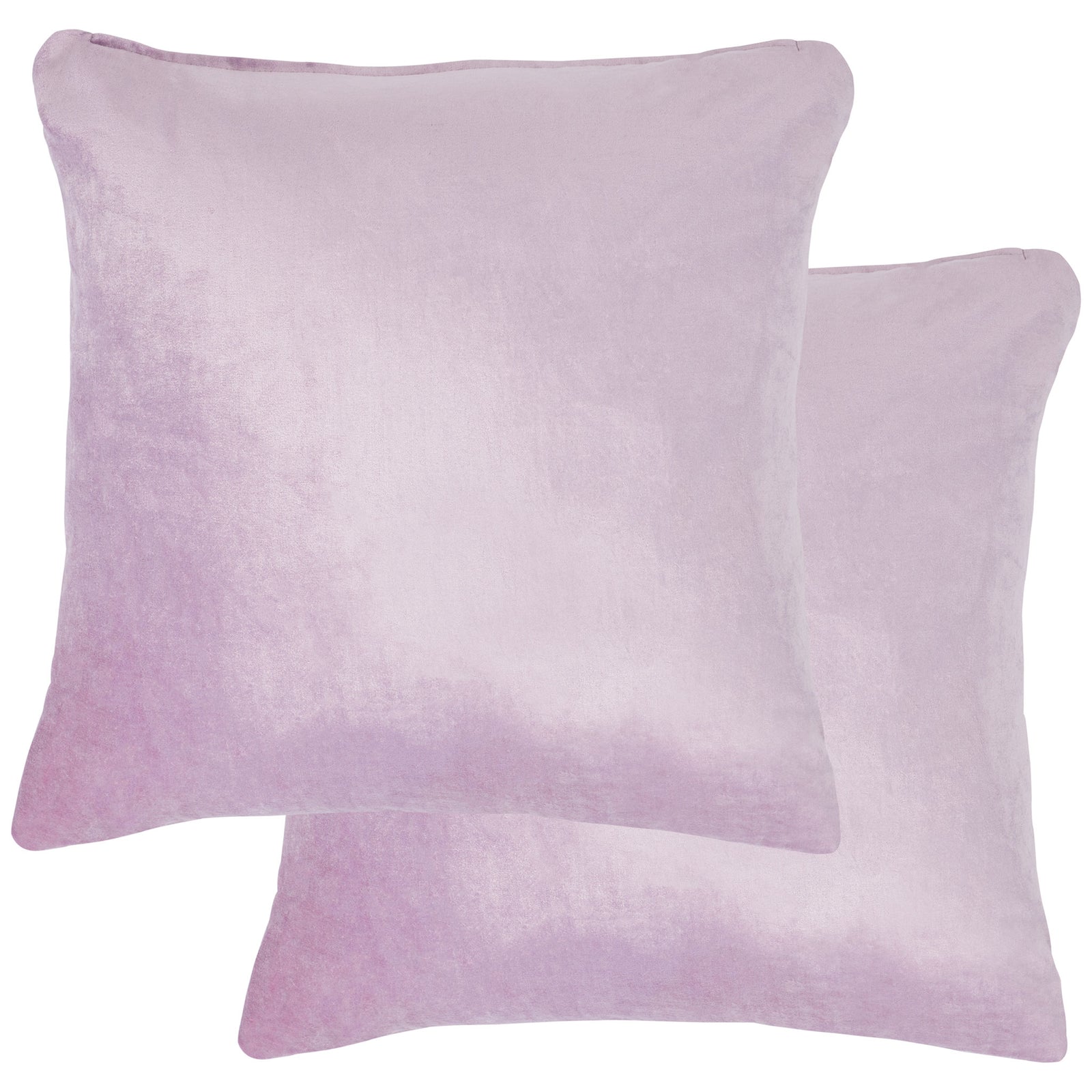 Two pale lavender pillows offer smooth, cushioned forms with subtle tonal variation. || PLS500D-2222-SET2 || back_multi_studio