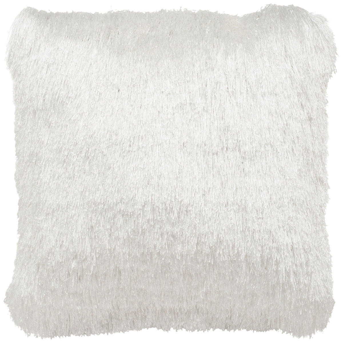 Plush pearl shag covers this square pillow for inviting texture || PPL210A-2020 || front_studio